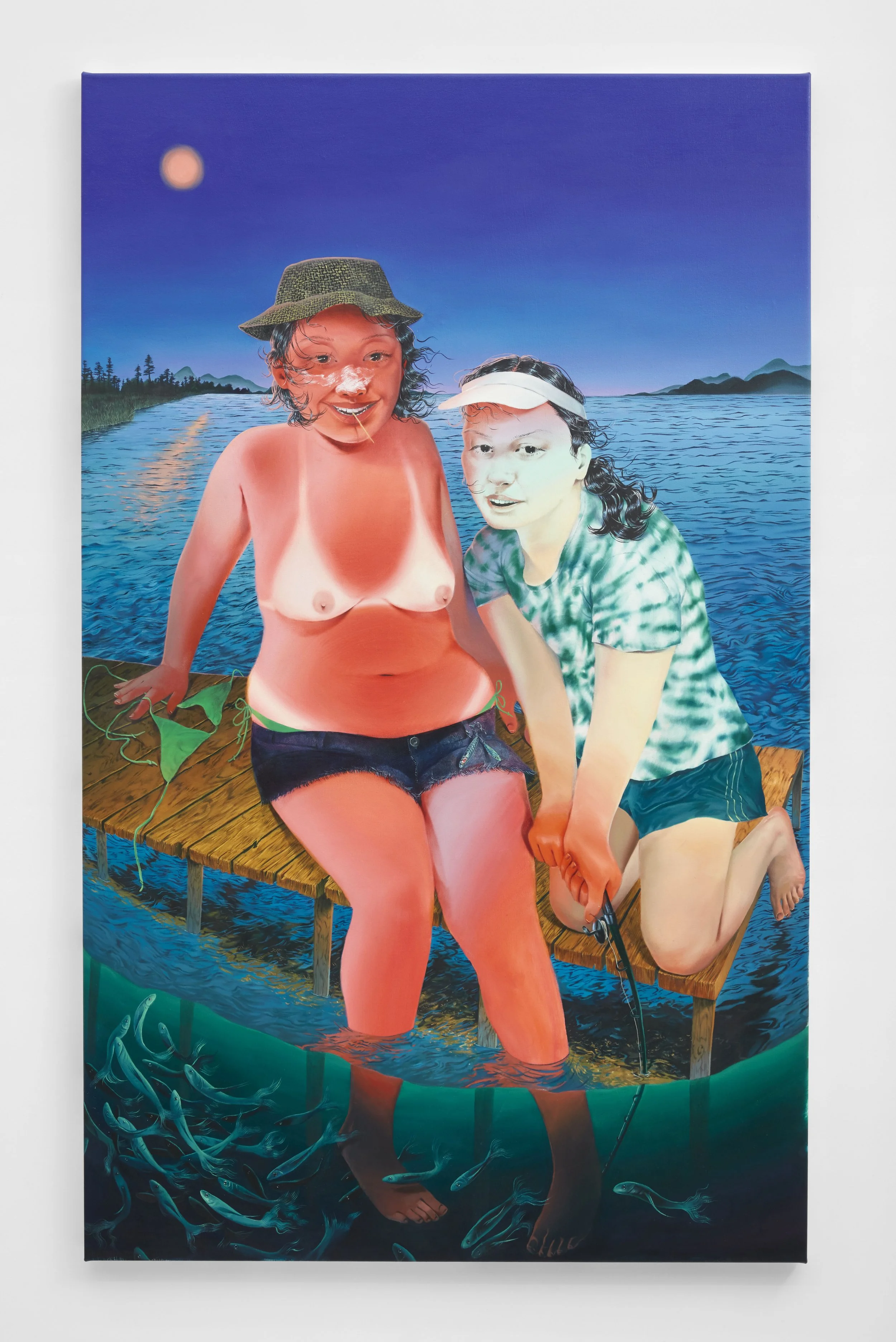 'Gone Fishing'
Oil on canvas, 84 x 48 inches, 2019.