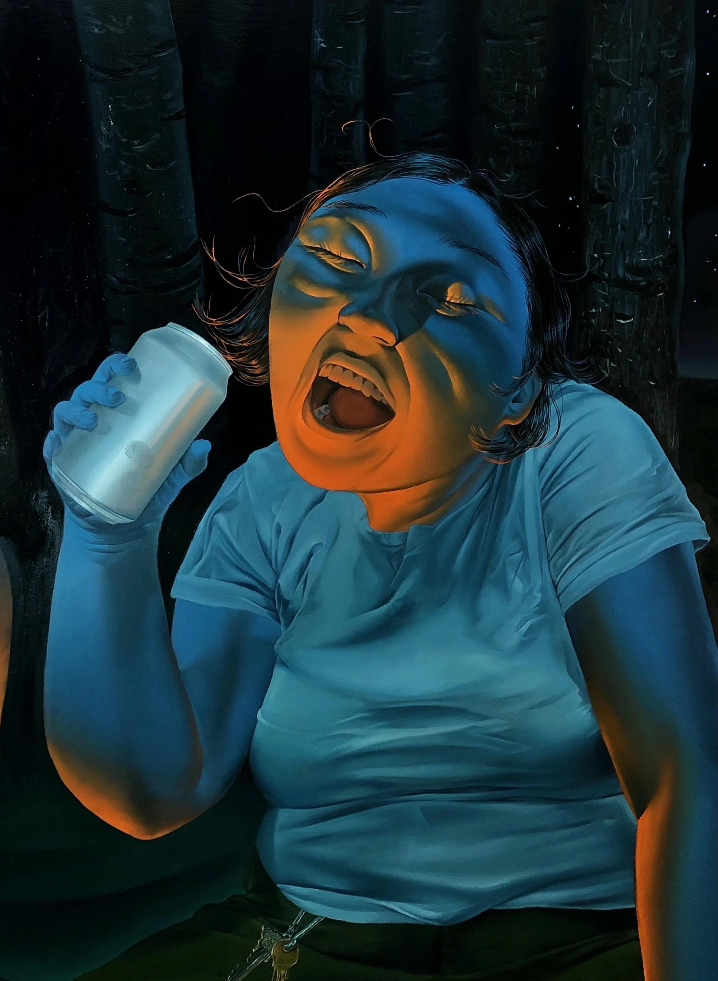 'Bonfire'
Oil on canvas, 72 x 108 inches, 2021.