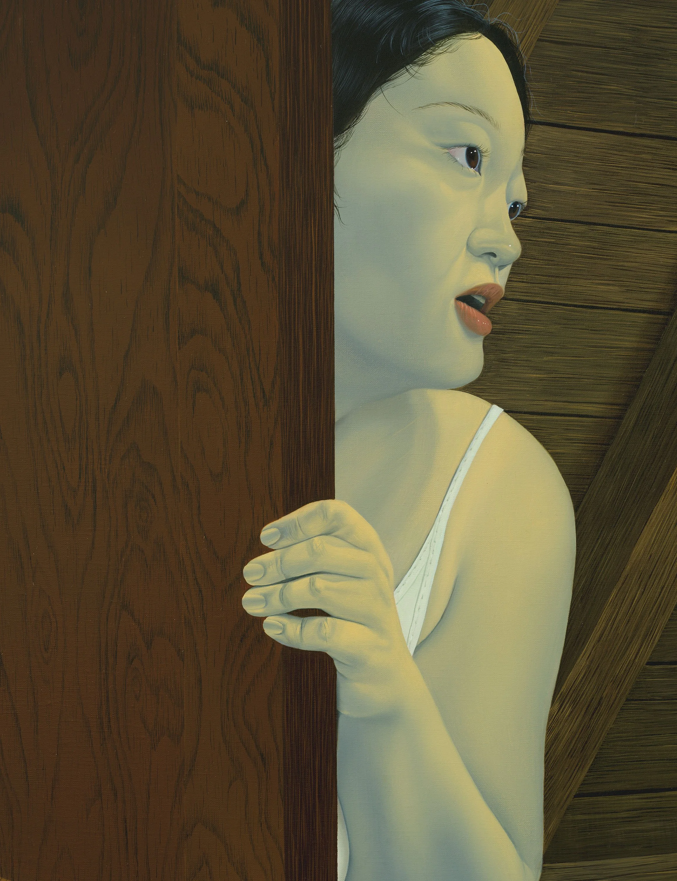 'Whores in the Attic'
Oil on linen, 96 1/8 x 78 1/8 inches, 2024.