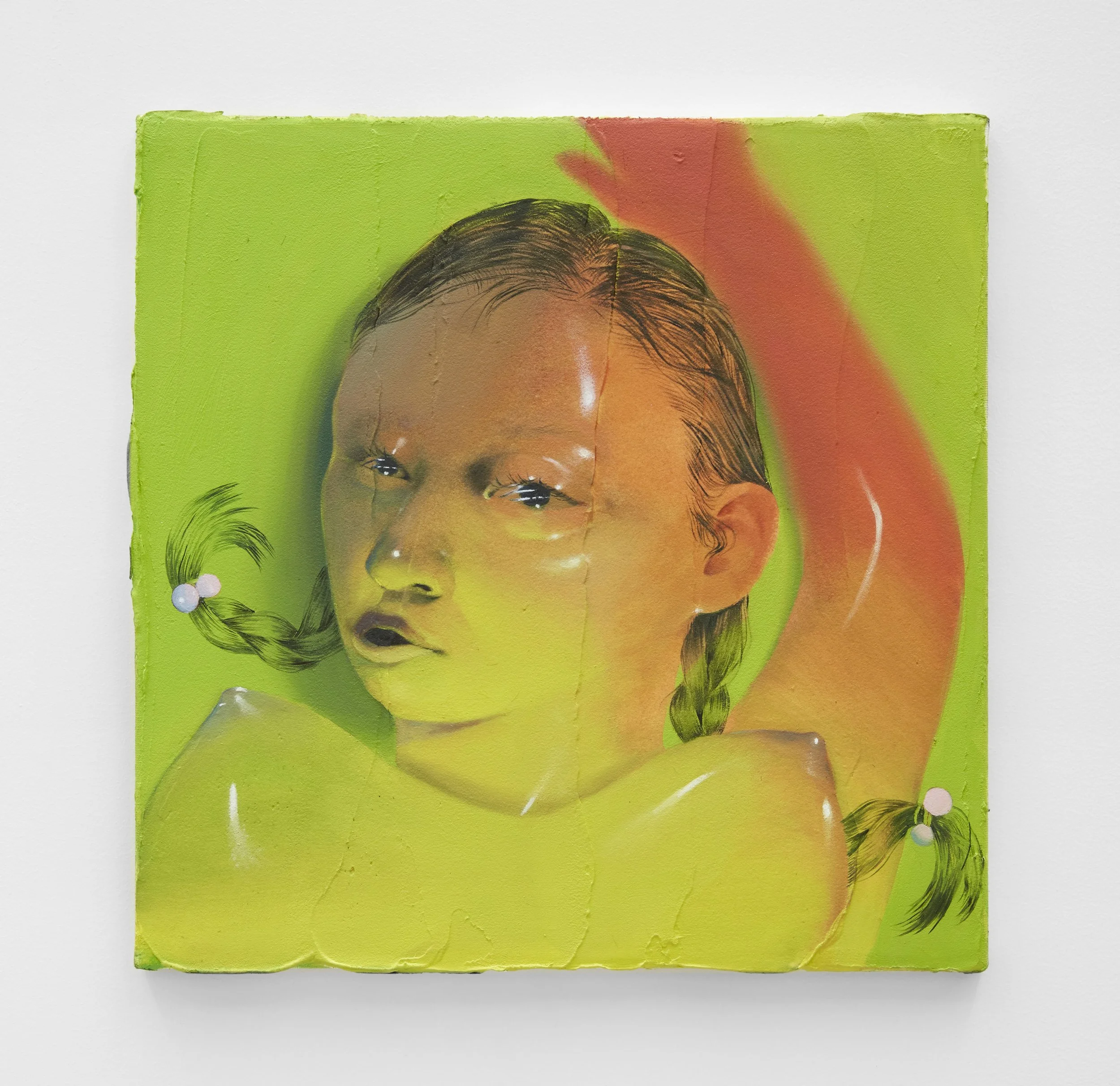 'Girl Made of Jolly Ranchers'
Acrylic on canvas, 12 x 12 inches. 2019.