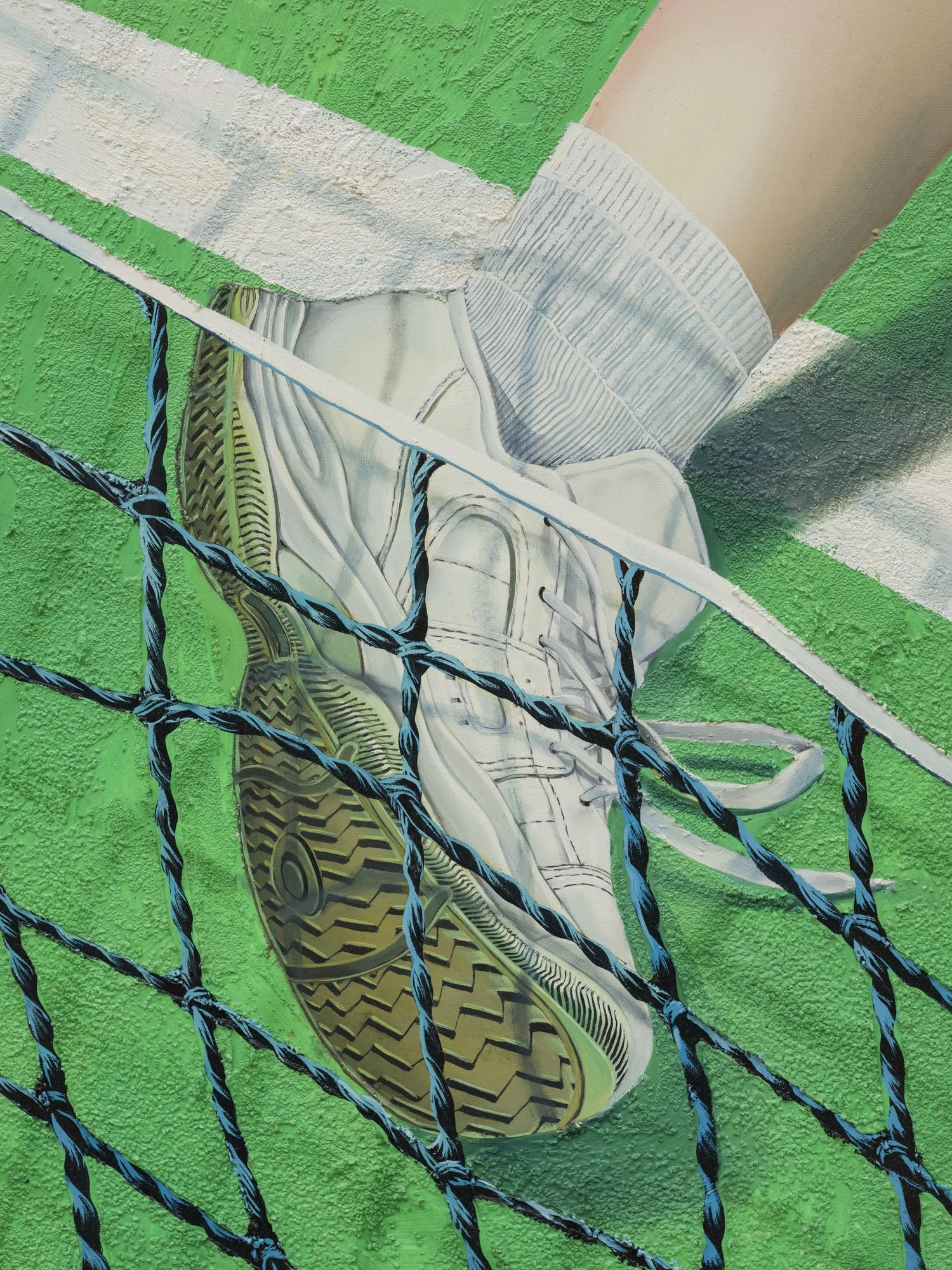 'Sore Loser'
Oil, molding paste, glass beads, and pumice on canvas, 72 x 120 inches, 2020.