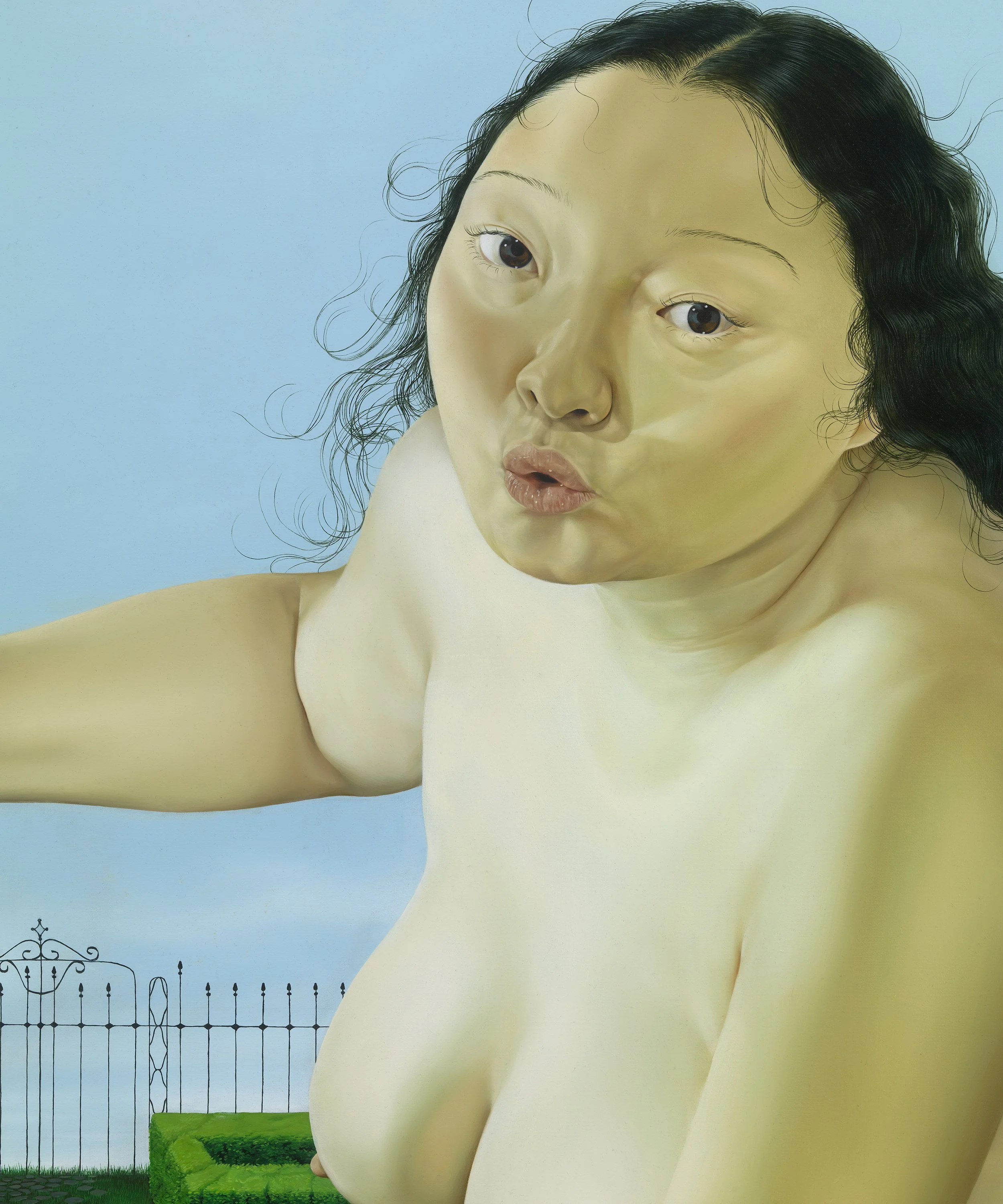 'Trimmings'
Oil on linen, 85 x 60 inches, 2023.