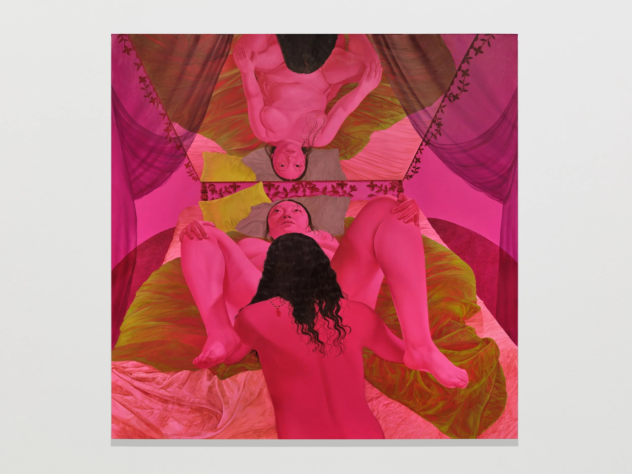 'Head Count'
Oil on linen, 72 x 72 inches, 2024.