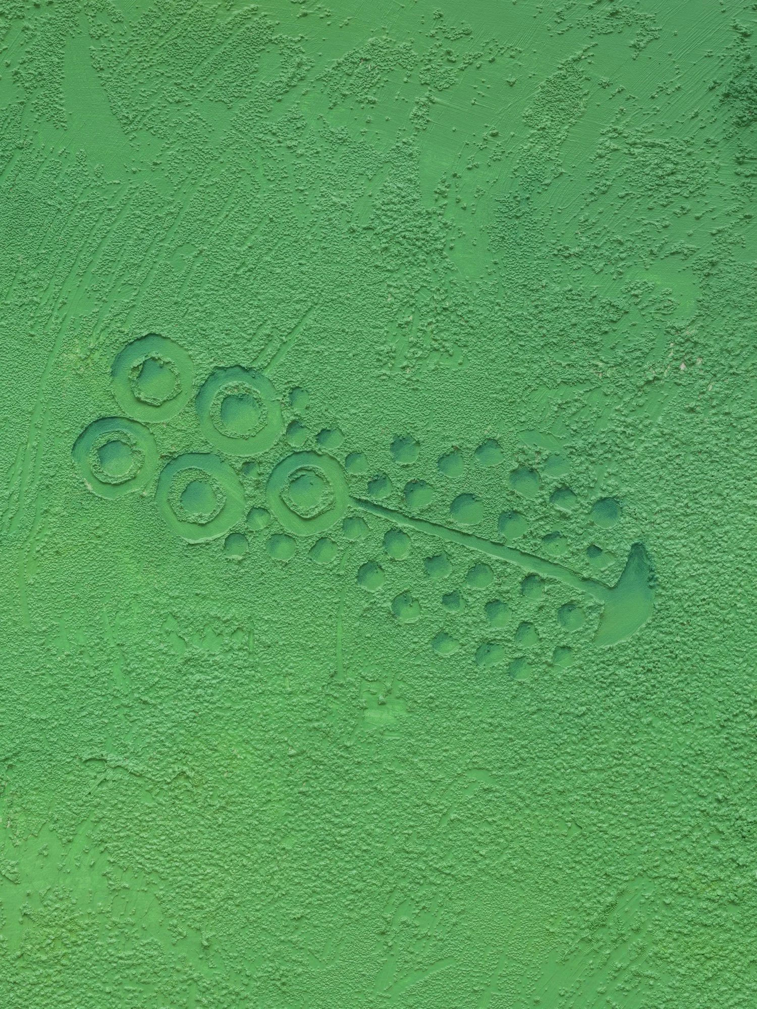 'Sore Loser'
Oil, molding paste, glass beads, and pumice on canvas, 72 x 120 inches, 2020.