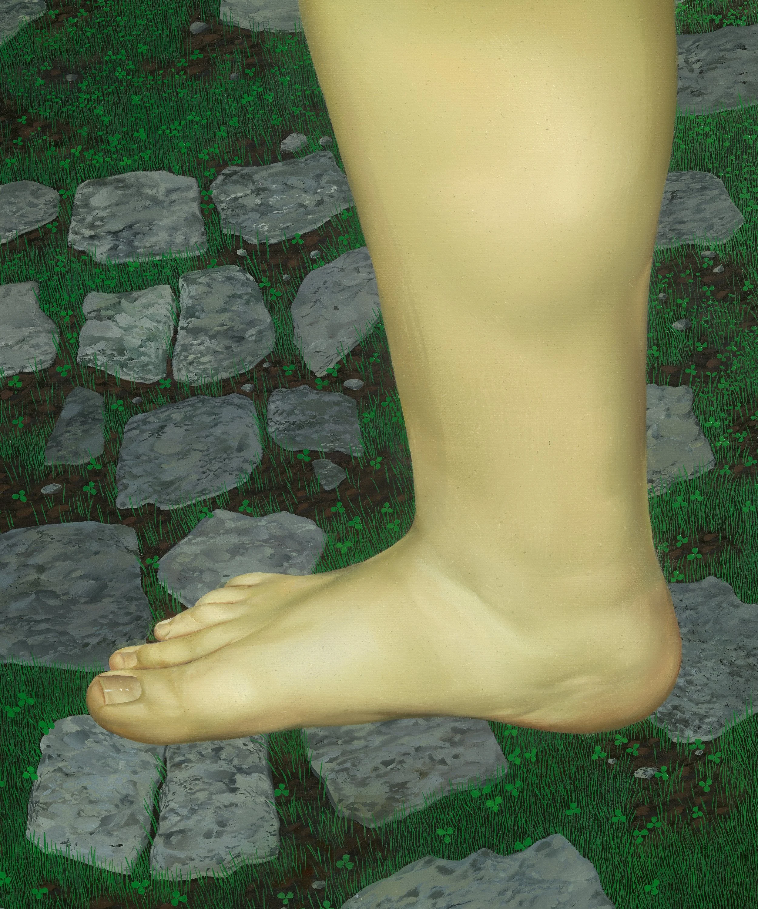 'Trimmings'
Oil on linen, 85 x 60 inches, 2023.