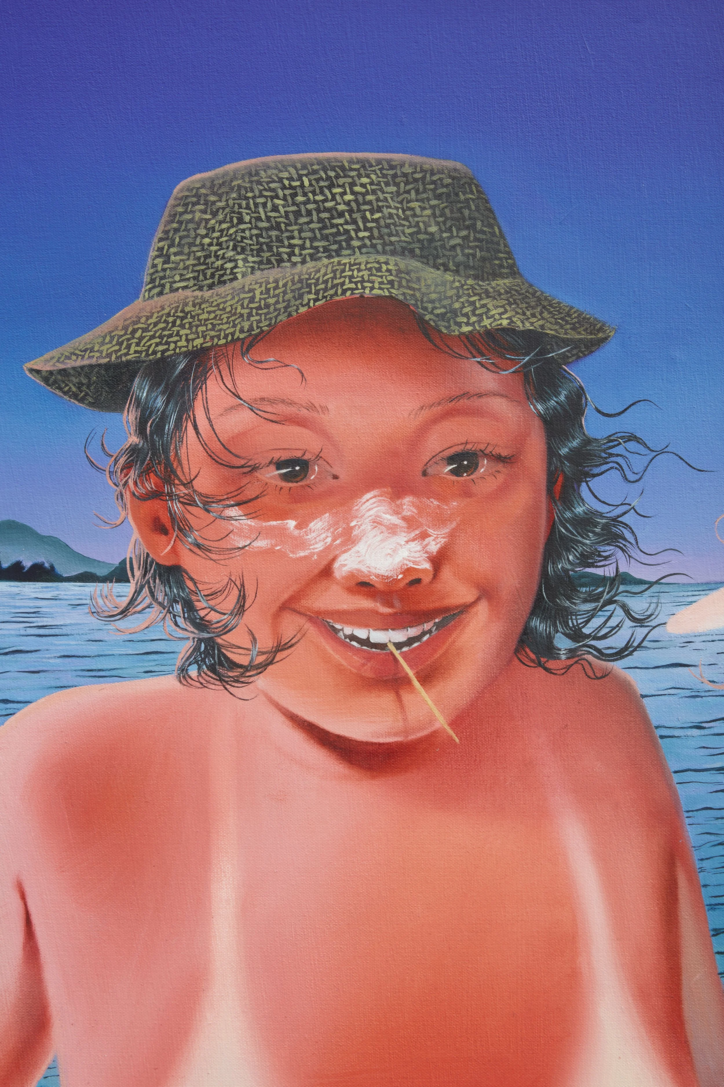 'Gone Fishing'
Oil on canvas, 84 x 48 inches, 2019.