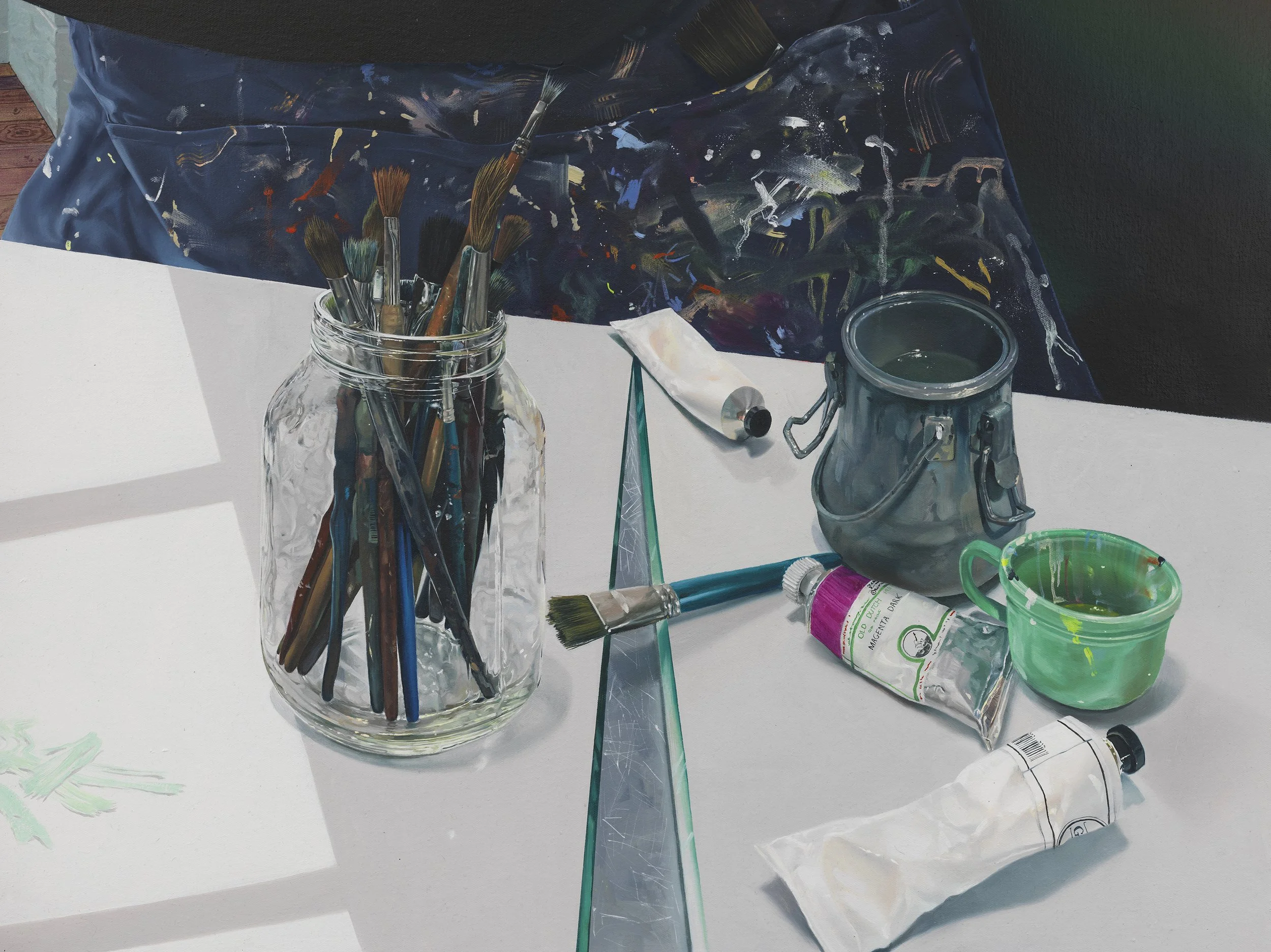 'My Friends Will Be Me'
Oil on canvas, 72 x 60 inches, 2022.