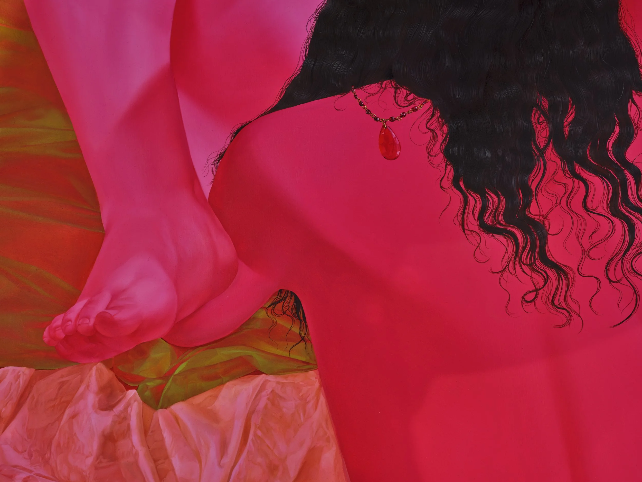 'Head Count'
Oil on linen, 72 x 72 inches, 2024.