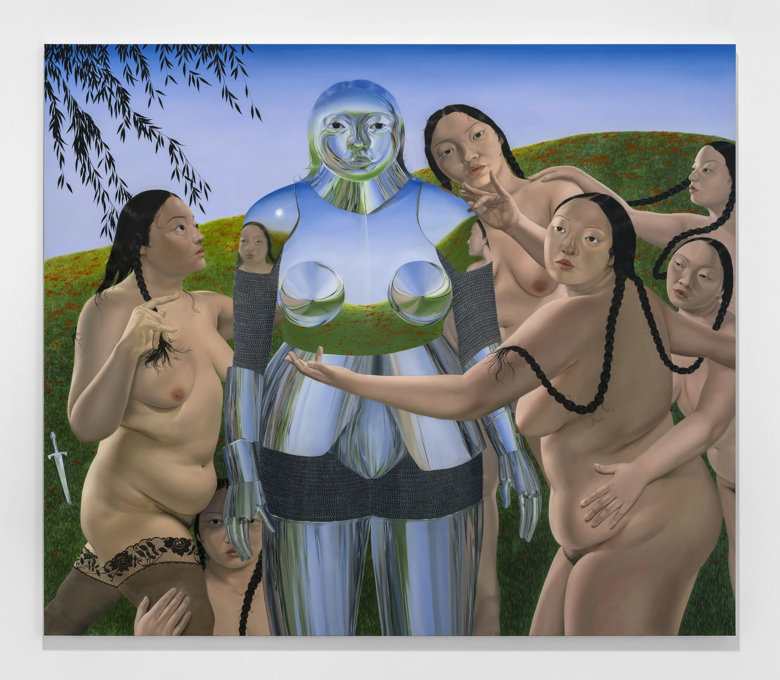 'The Knight'
Oil on linen, 72 x 78 inches, 2023.