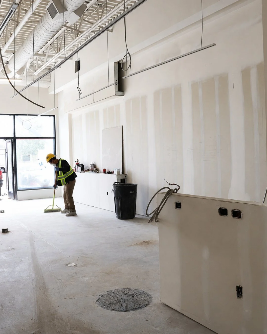 Construction underway inside WOW Bakery & Cafe West Springs location in Calgary.