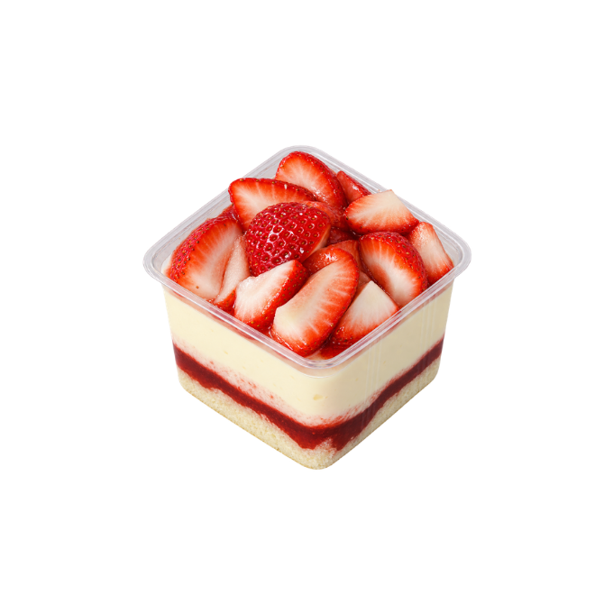 Strawberry Tiramisu Cube Cake