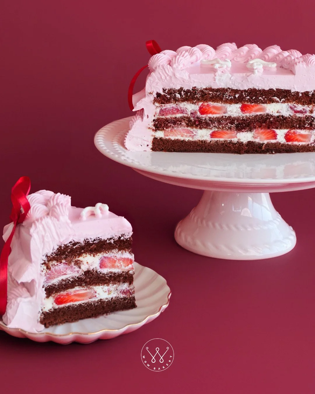 WOW BAKERY Valentine's Ribbon Cake