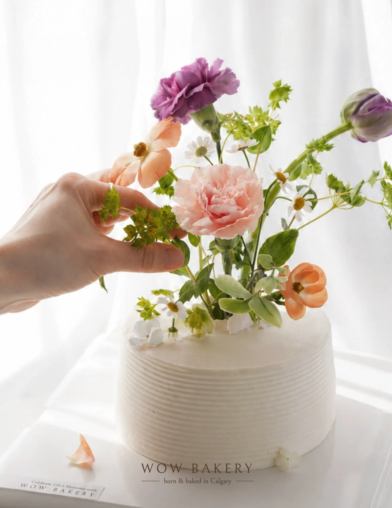 WOW BAKERY Earl Grey Chiffon Flower Cake for Mother's Day