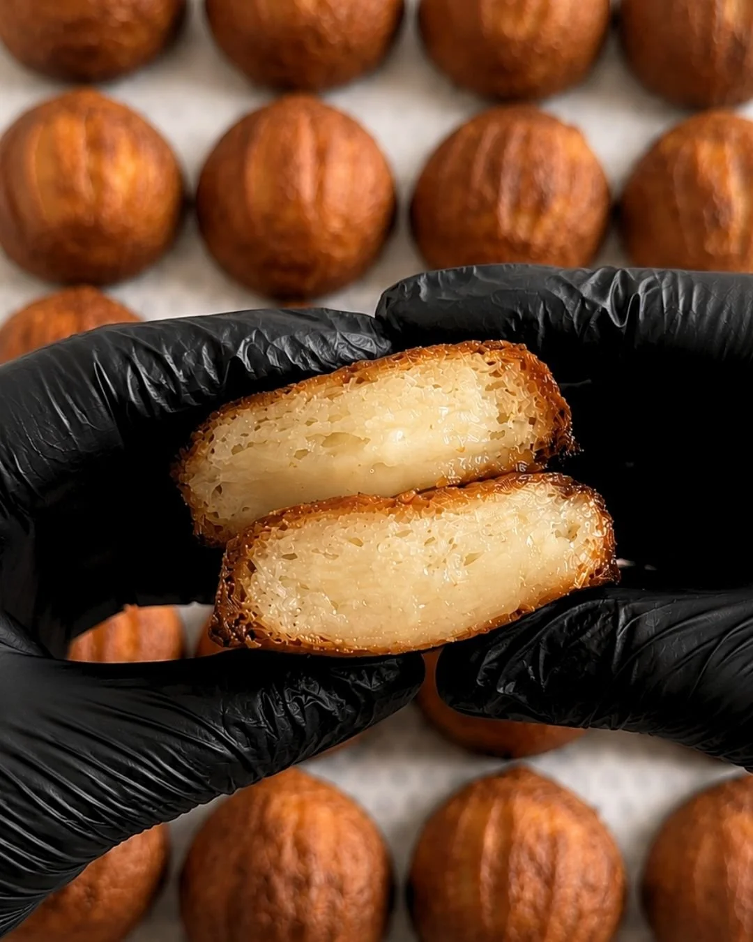 Close-up of WOW Bakery Chewy Butter Mochi showing its soft, chewy interior and lightly crisp crust