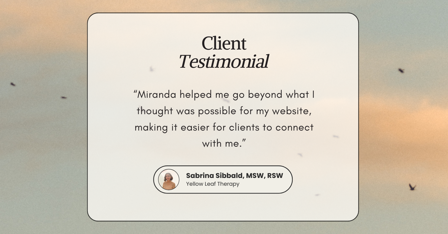 Therapist Website Before &amp; After: How Sabrina’s Site Now Attracts More Clients