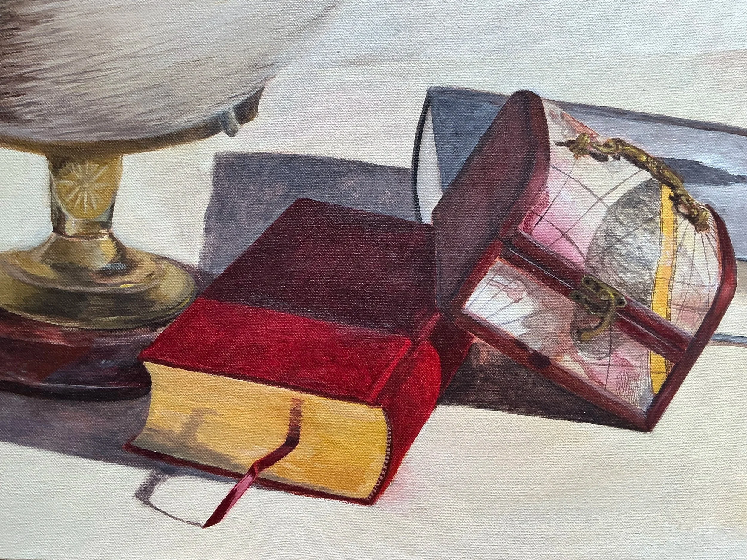 Détail d'une nature morte, acrylique sur toile, 2019.