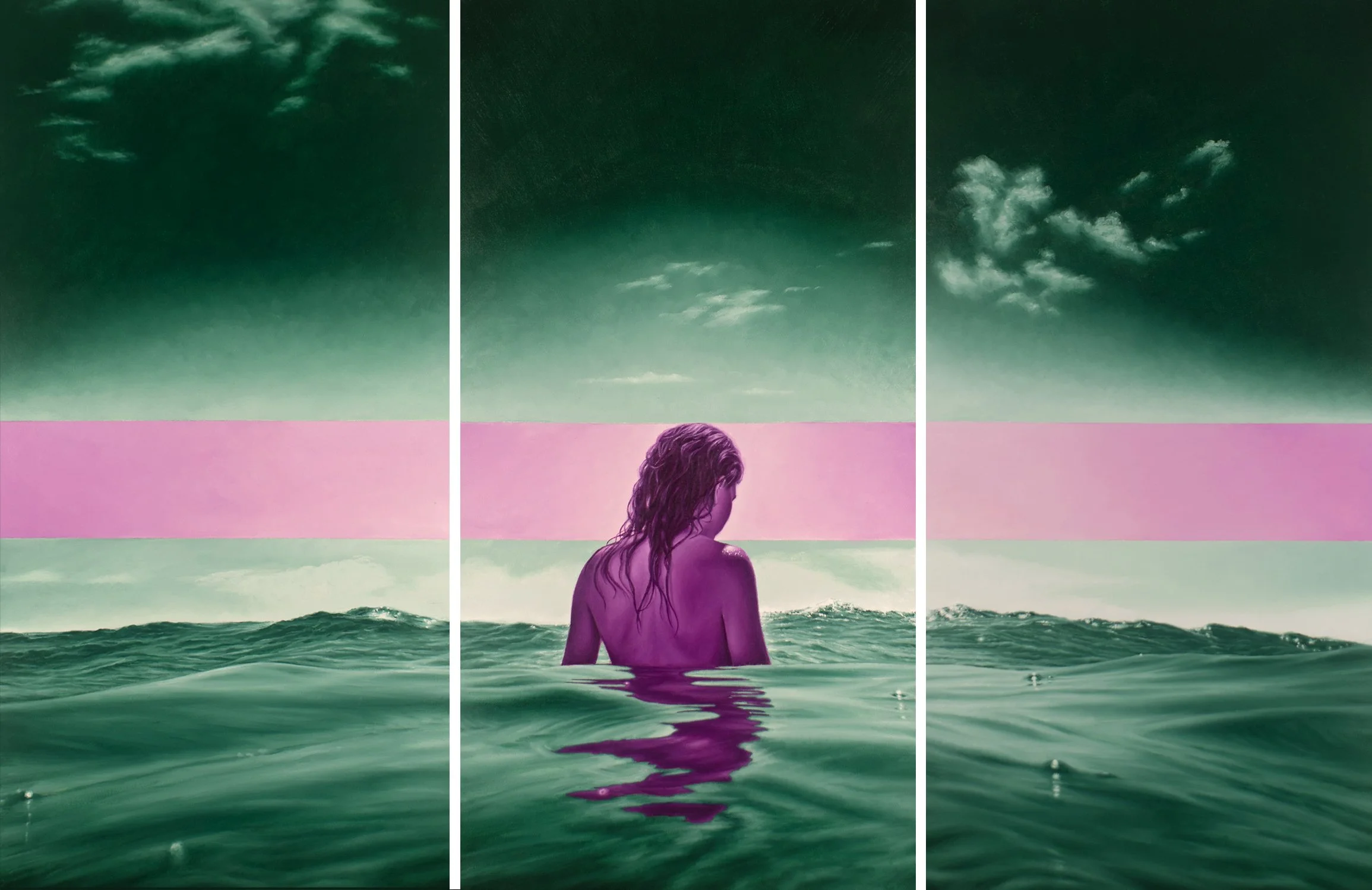 Ponticulus - oil on 3 canvases, 40 x 60