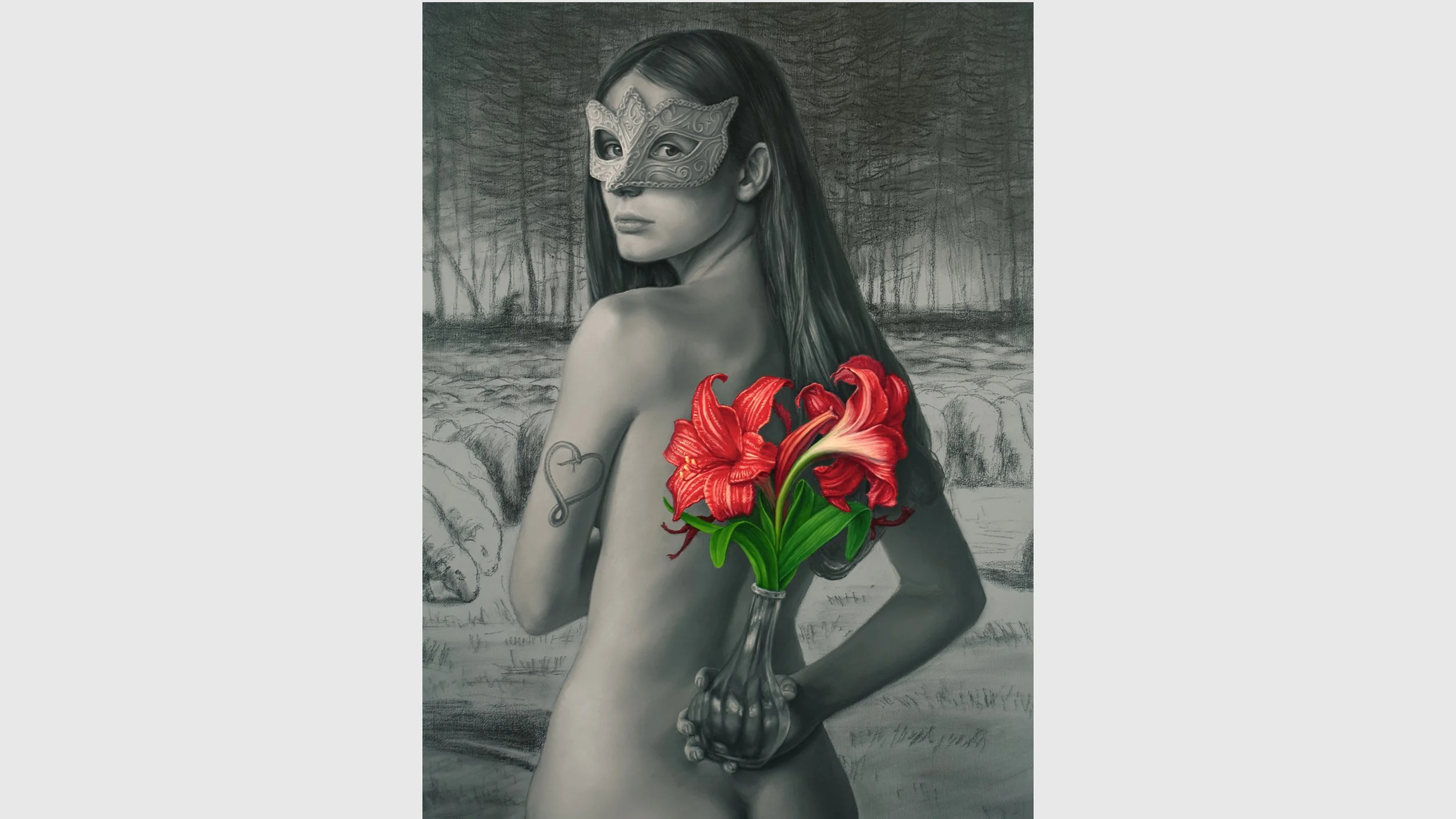 Amaryllis - oil on panel 18 x 24 inches