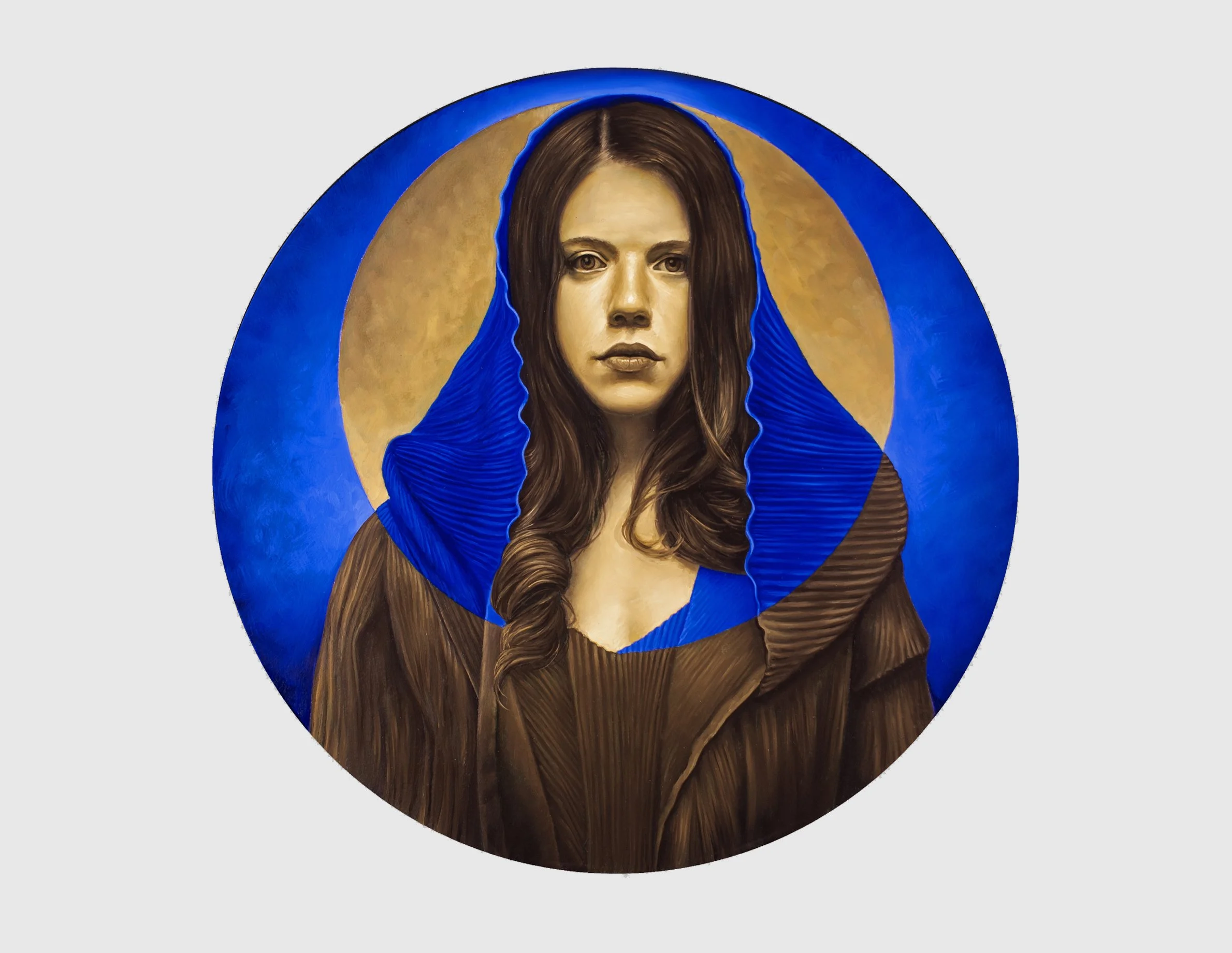 Palliata - oil on tondo panel, 18 inches