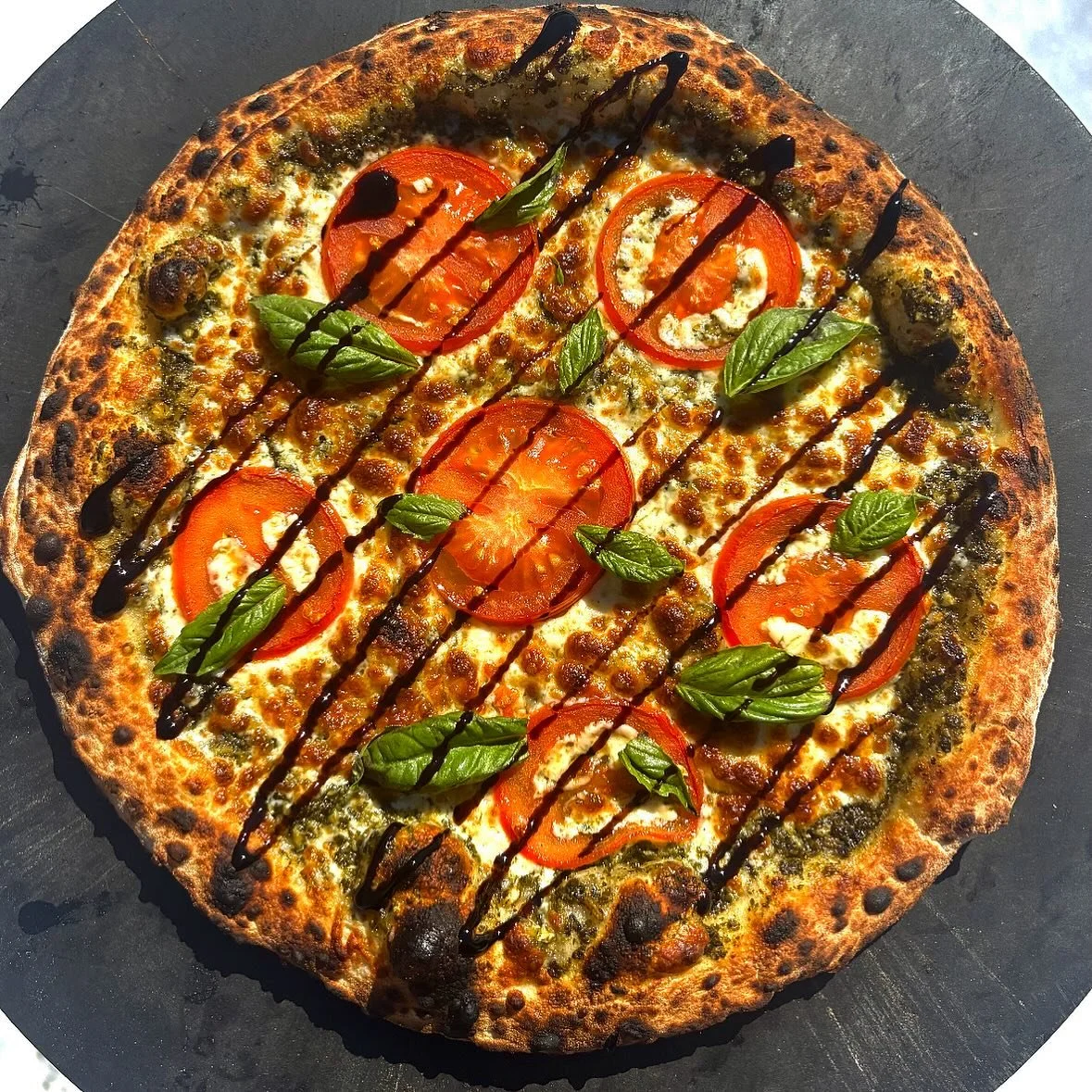 ✨ MENU FOR THIS WEEKEND ✨
PIZZA
The Manger Marg 🍃: pesto base topped with bacon, sausage, cherry tomato, mozza, and balsamic drizzle.

The Manger Vol. 5🍕: red sauce topped with cup and char pepperoni, red sauce, parmesan,  ricotta, basil and hot ho