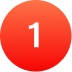 Red circular badge with white number 1 in the center.