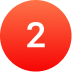 Red circular badge with white number 2 in the center.
