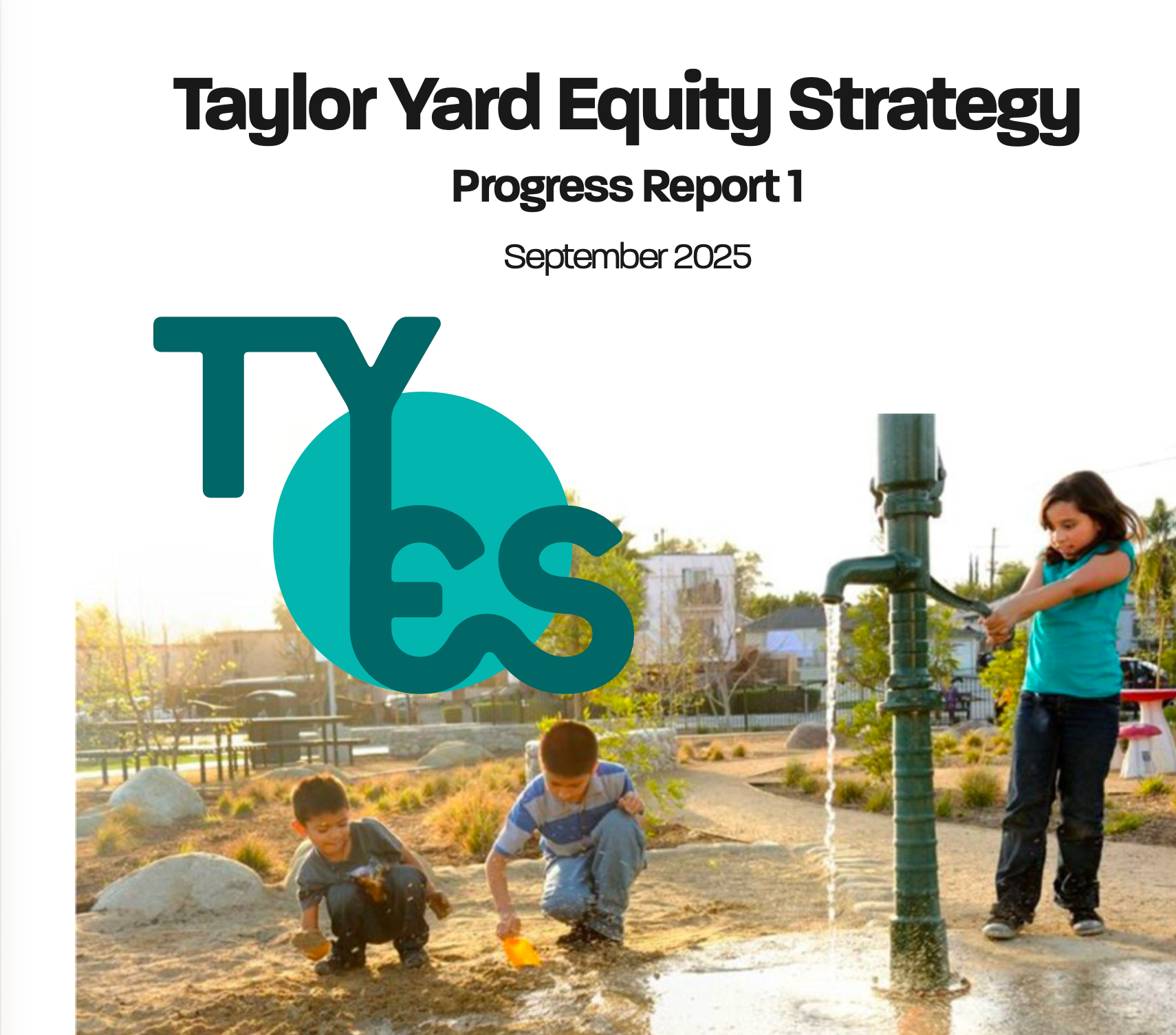 Community TYES Press Release:     First Progress Report