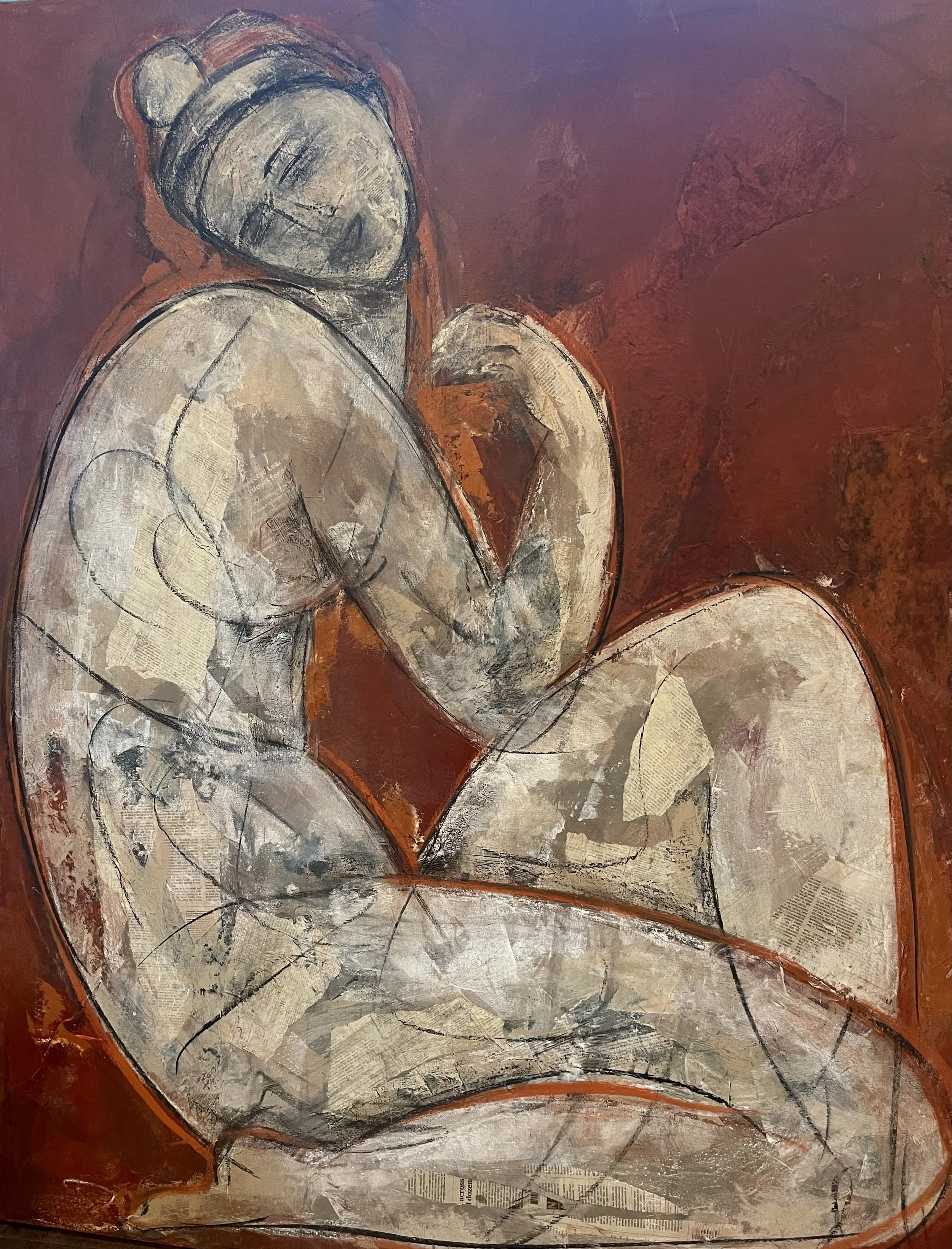 Gabriela Monterroso, Second Self, acrylic and collage,60x48.jpeg