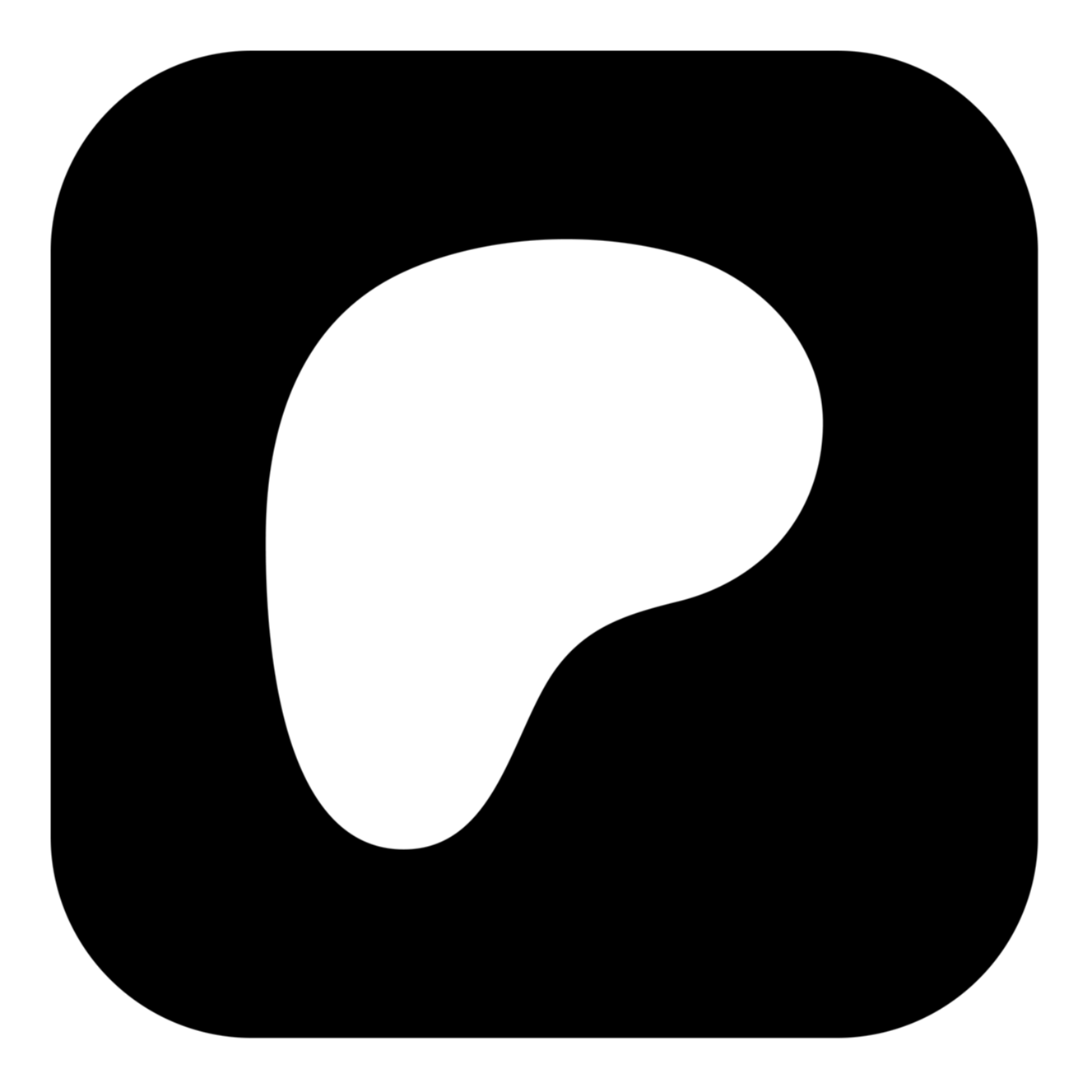 Black background with a large white question mark in the center.