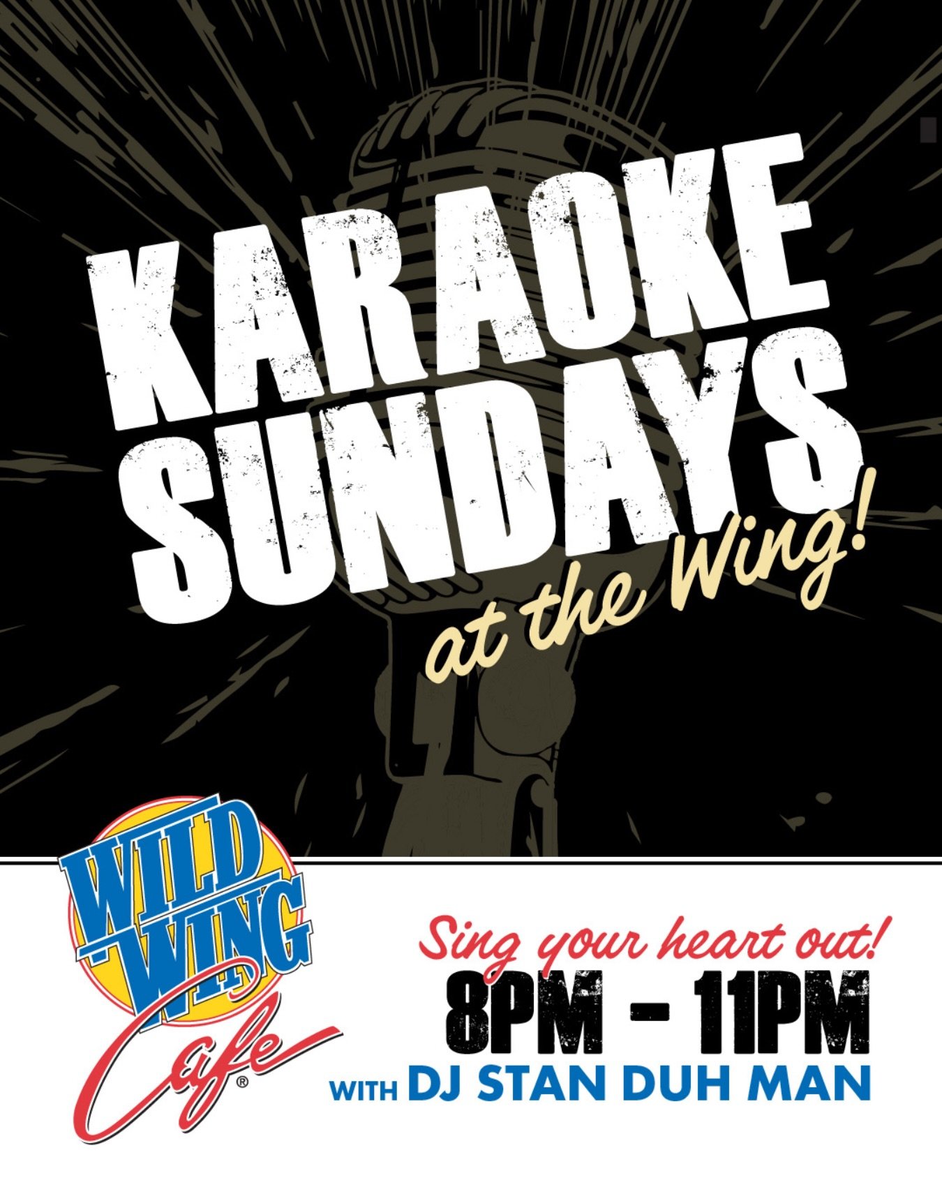 Starting this Sunday at 8pm, Karaoke is back on Sundays! Come sing your heart out and end the weekend on a high note! 🎤