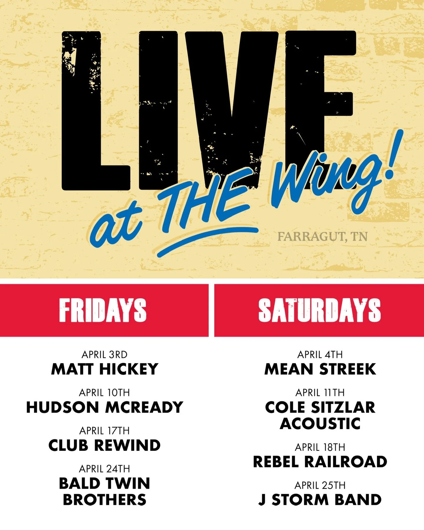 New month, new music! 🎶 We&rsquo;ve got a killer weekend lineup this month, plus some first timers to the Wild Wing stage &mdash; don&rsquo;t miss out! 🤘🏼