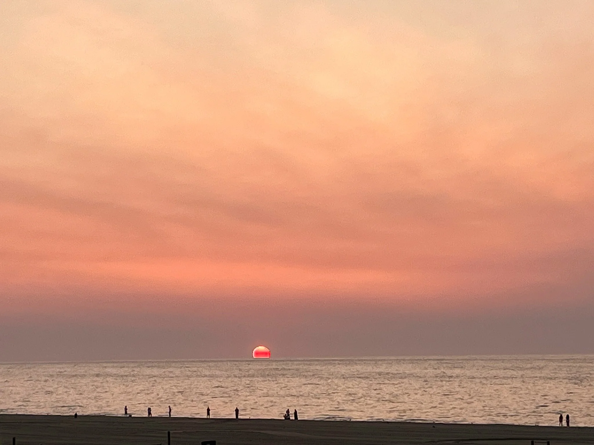 Sunset over the ocean.