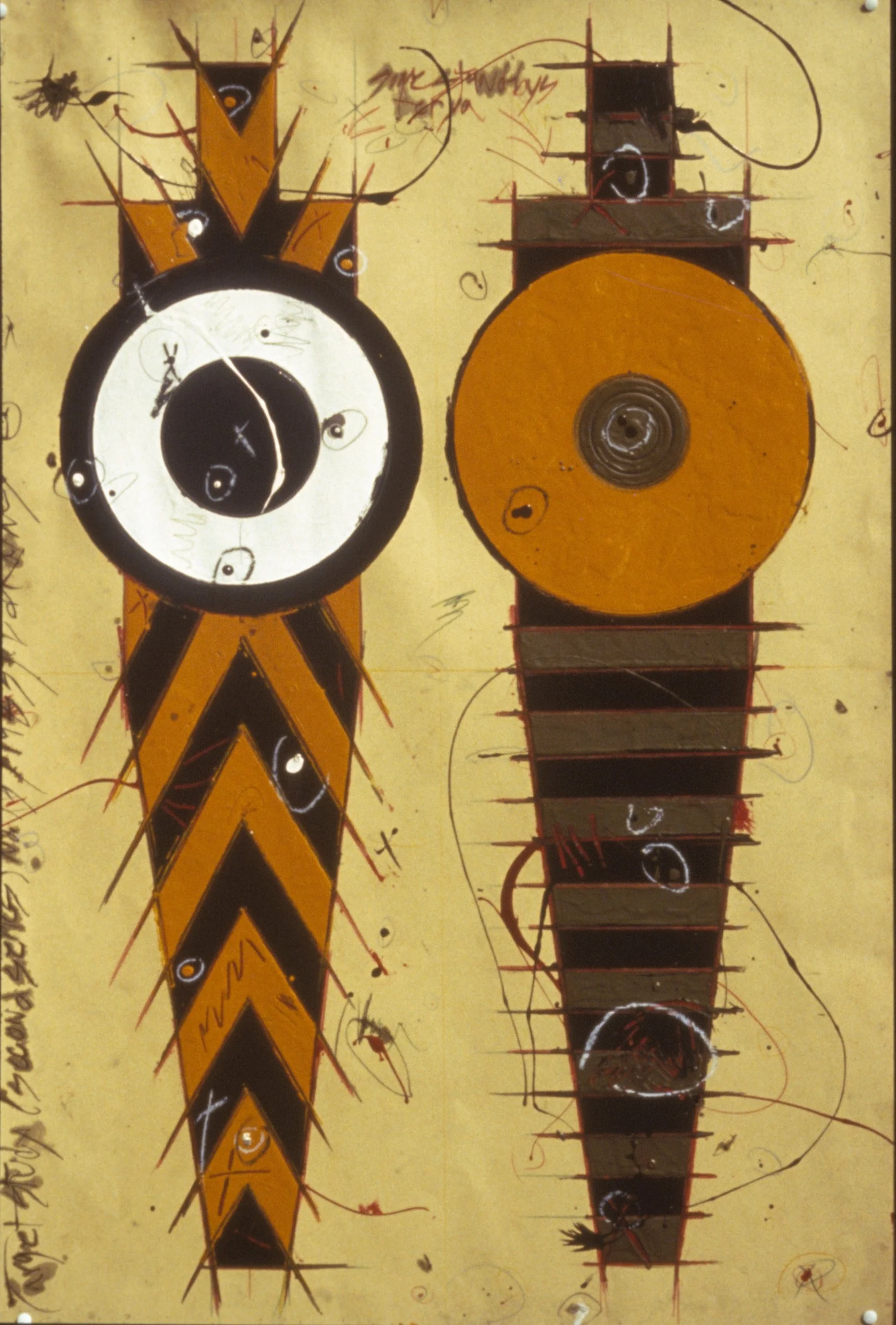 Target Study (Second Series) No. 13, 1983, mixed media on paper, 24 x 36 in.