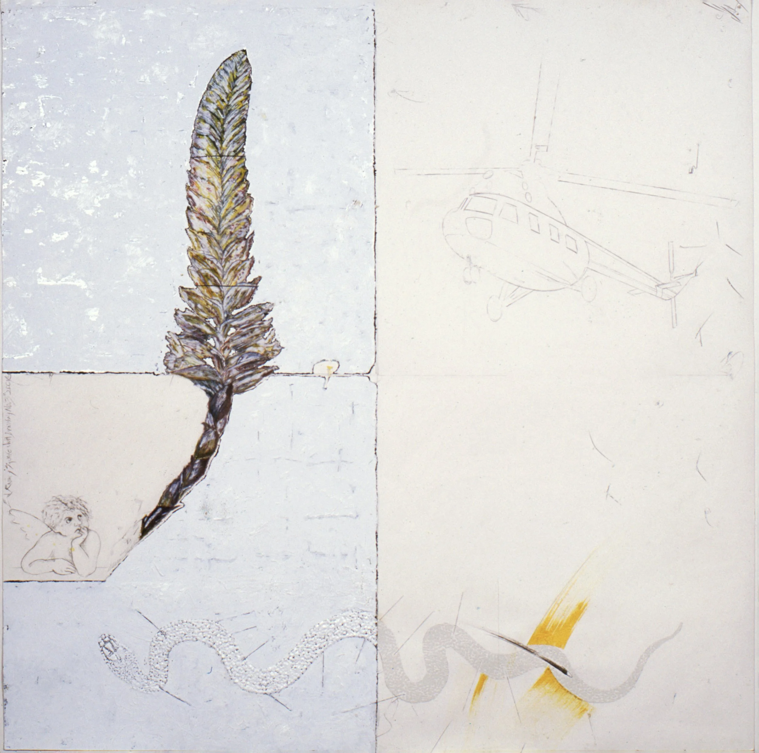 Square Unit Drawing No. 3, 2001, mixed media on paper, 32 x 32 in.