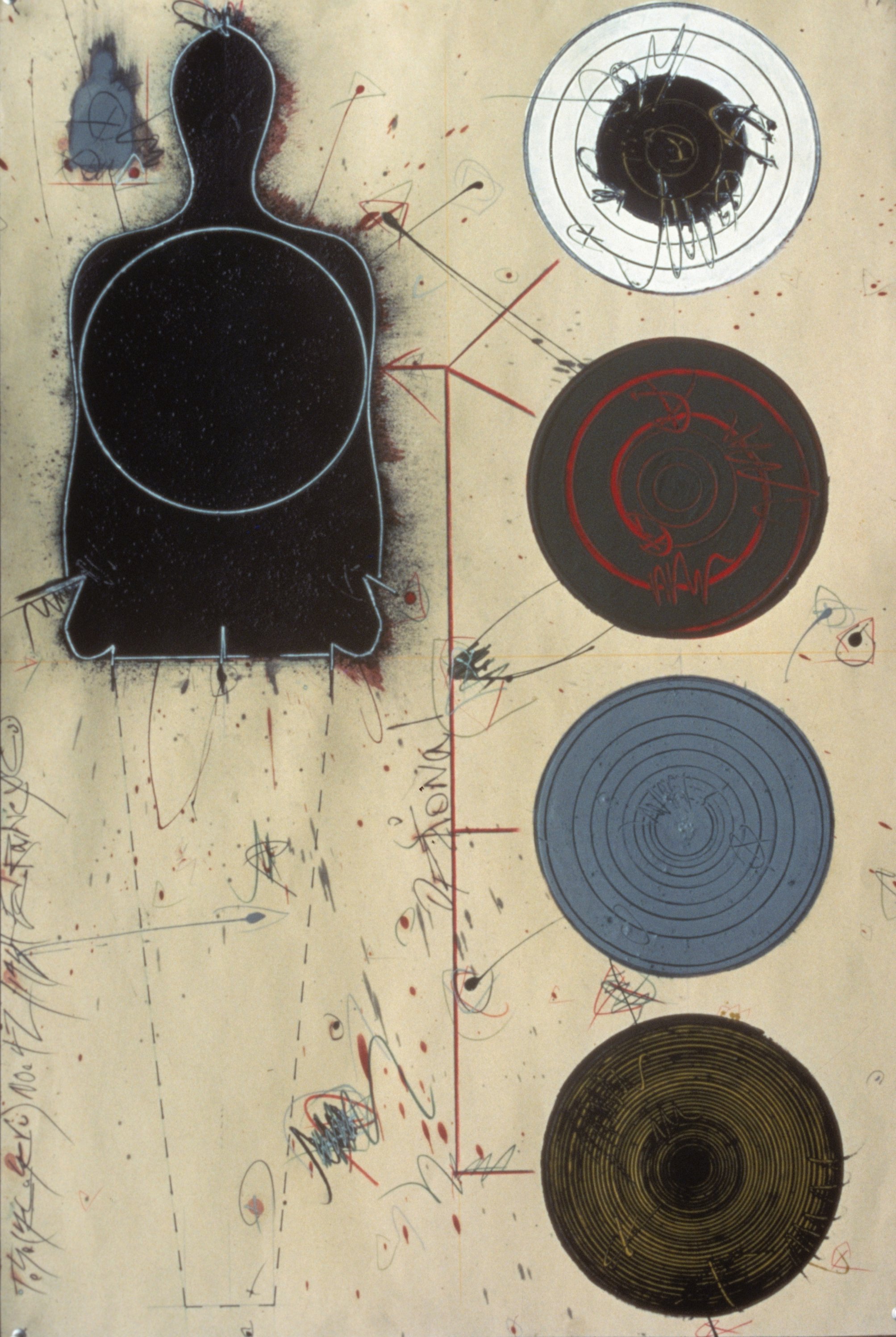 Target Study (Second Series) No. 42, 1984, mixed media on paper,  24 x 36 in.