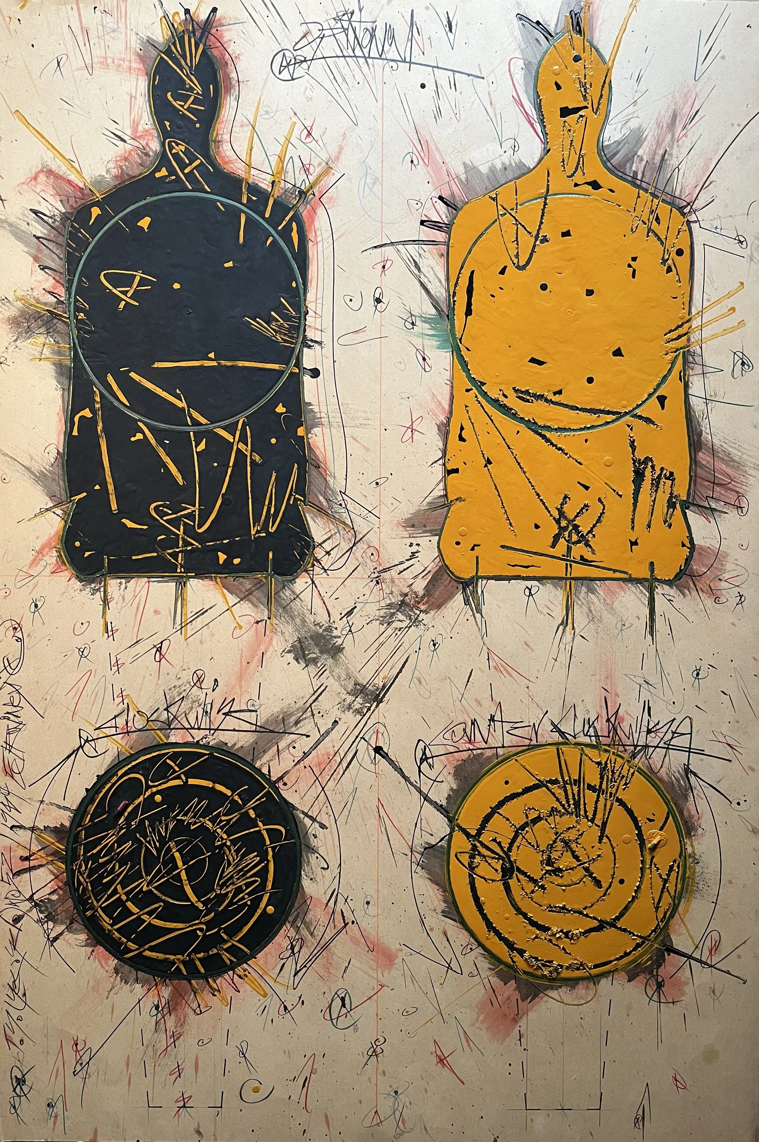 "Target Study (Second Series) No. 52," 1984,
mixed media on paper, 36 x 24 in., 			
SOLD