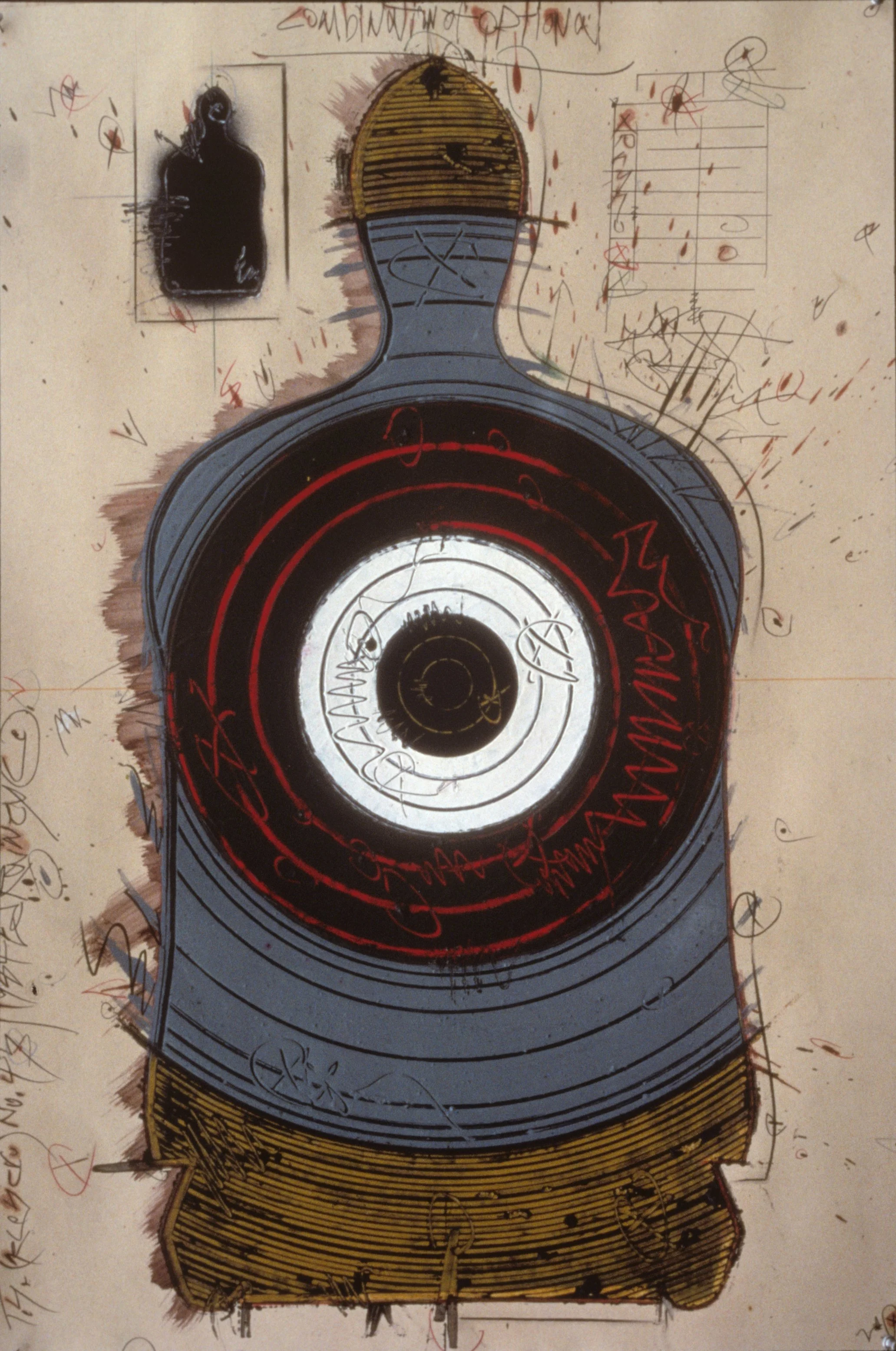 Target Study (Second Series) No. 48, 1984, mixed media on paper,  24 x 36 in. 