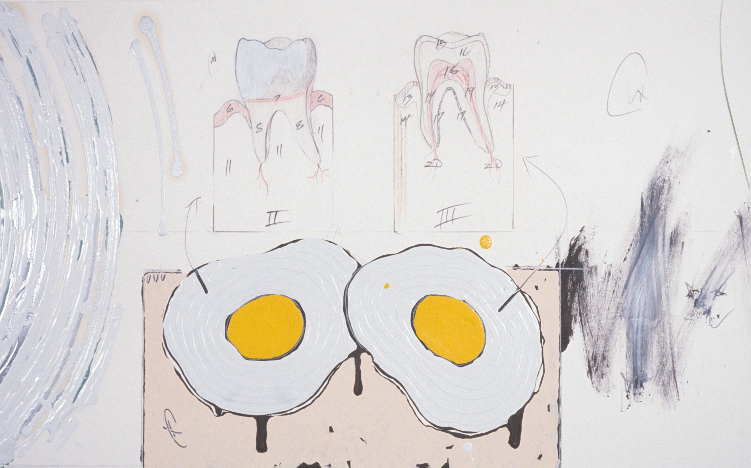 Horizontal Strip Drawing No. 2 (detail), 1996, mixed media on paper, 72 x13 in.