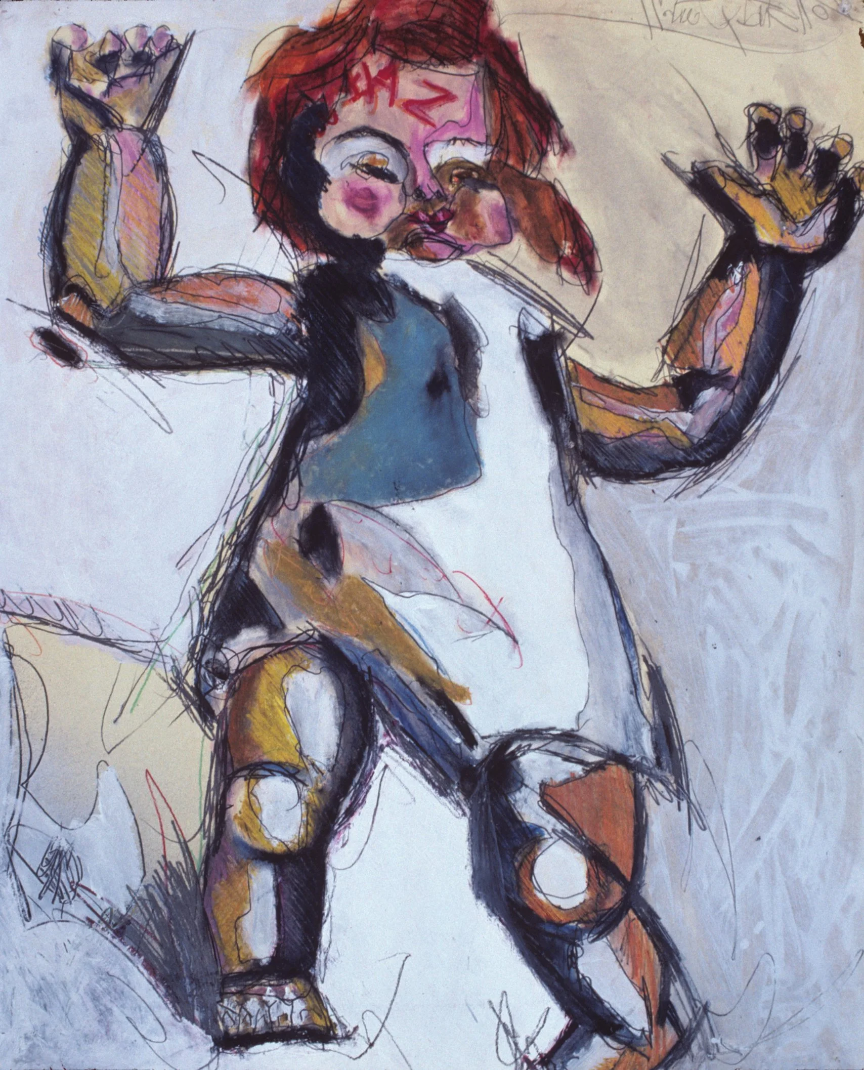 Doll Study, 1979,
mixed media on paper, 28 x 34 in.