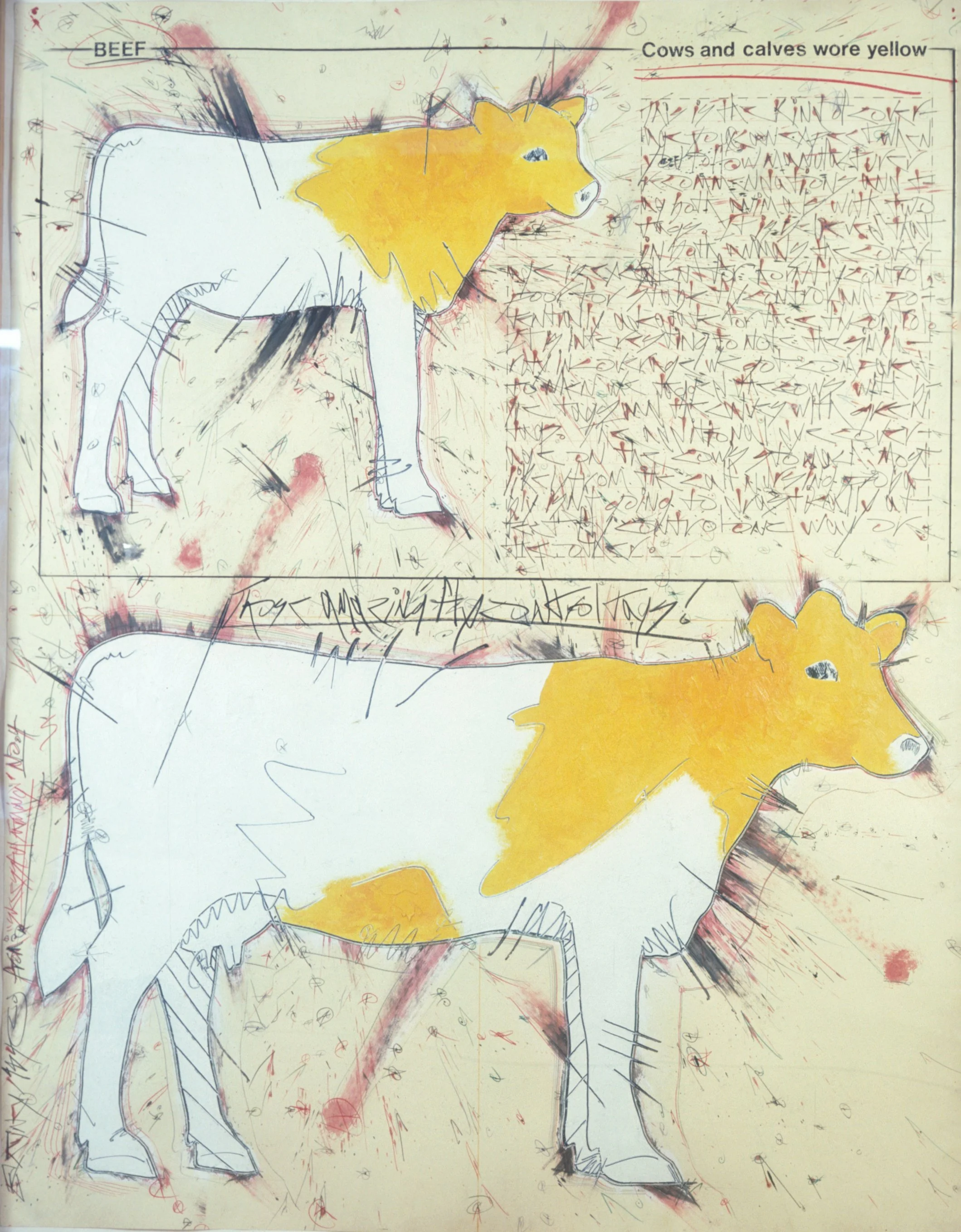 Successful Farming, No. 4, 1984, mixed media on paper, 24 x 36 in.
