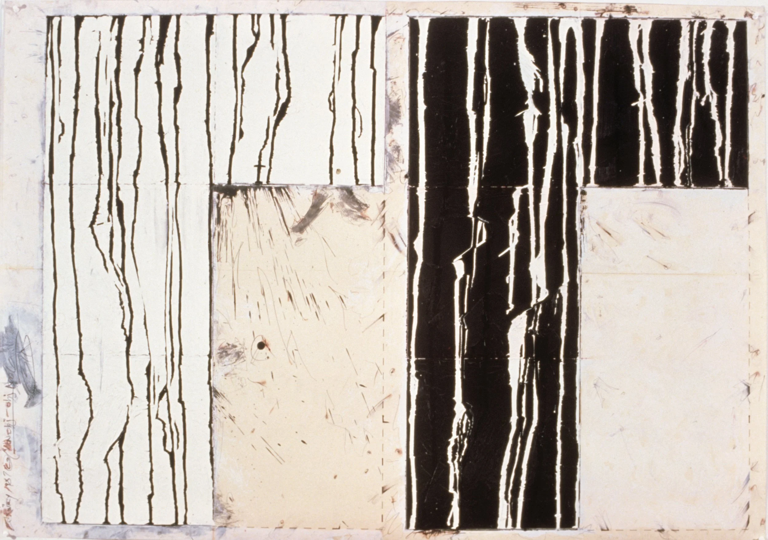 Non-Objective Objective, No. 6, mixed media on paper, 54” x 38”, 1987