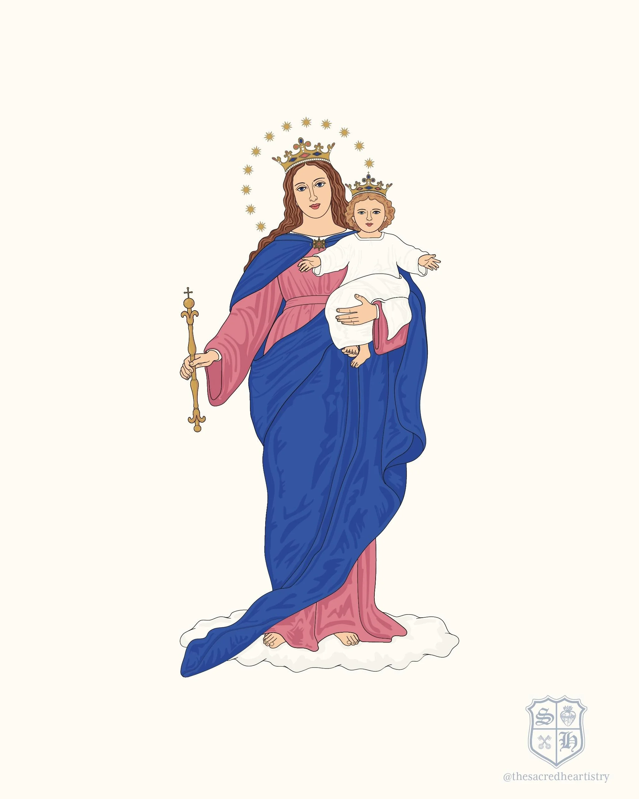 I had the incredible privilege of designing the official logo and branding for @nationalshrinemhc the National Shrine of Mary Help of Christians, which launched 1 year ago. Creating a visual identity that captures such a rich spiritual legacy as seen