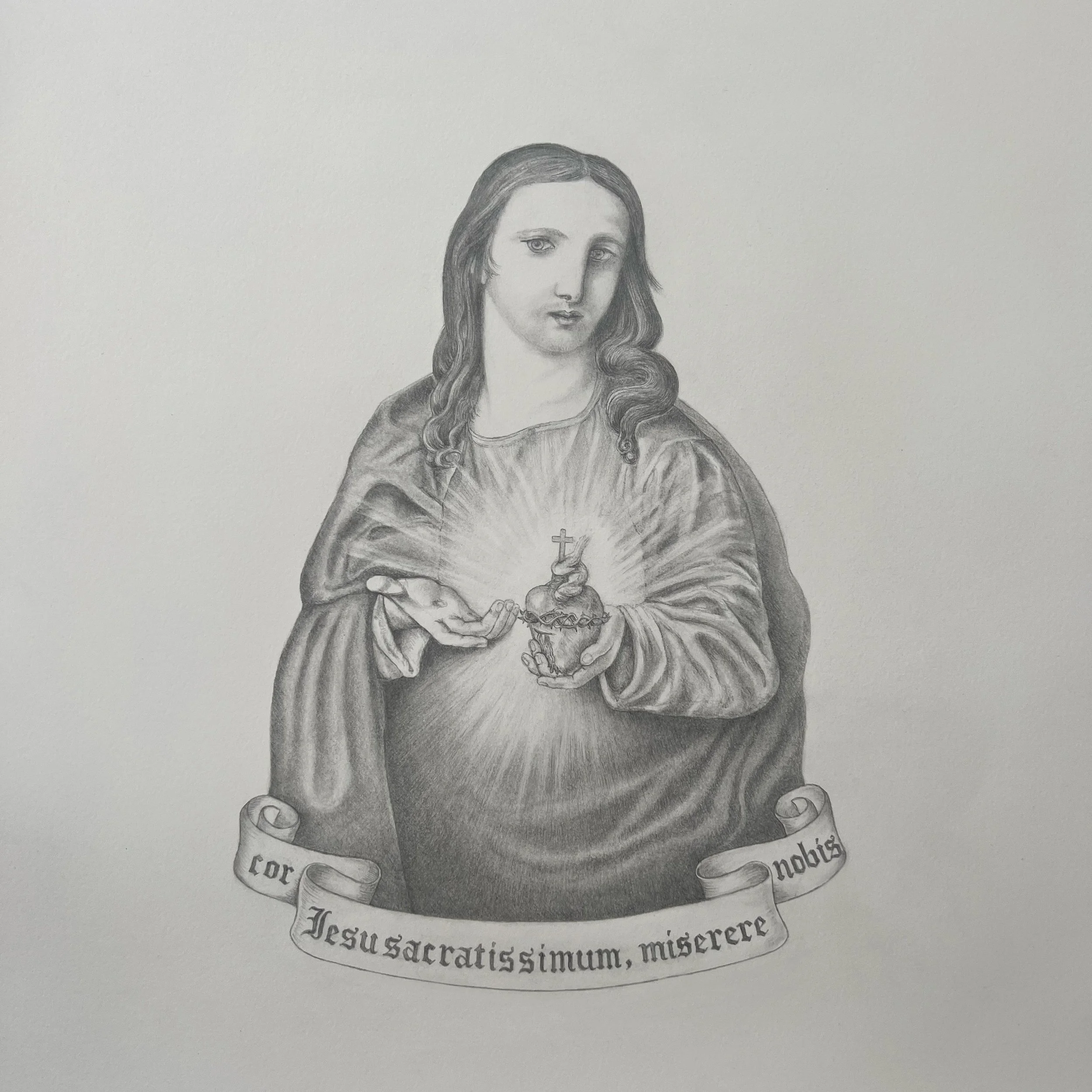 Sacred Heart of Jesus Graphite on Paper 3 copy.jpg