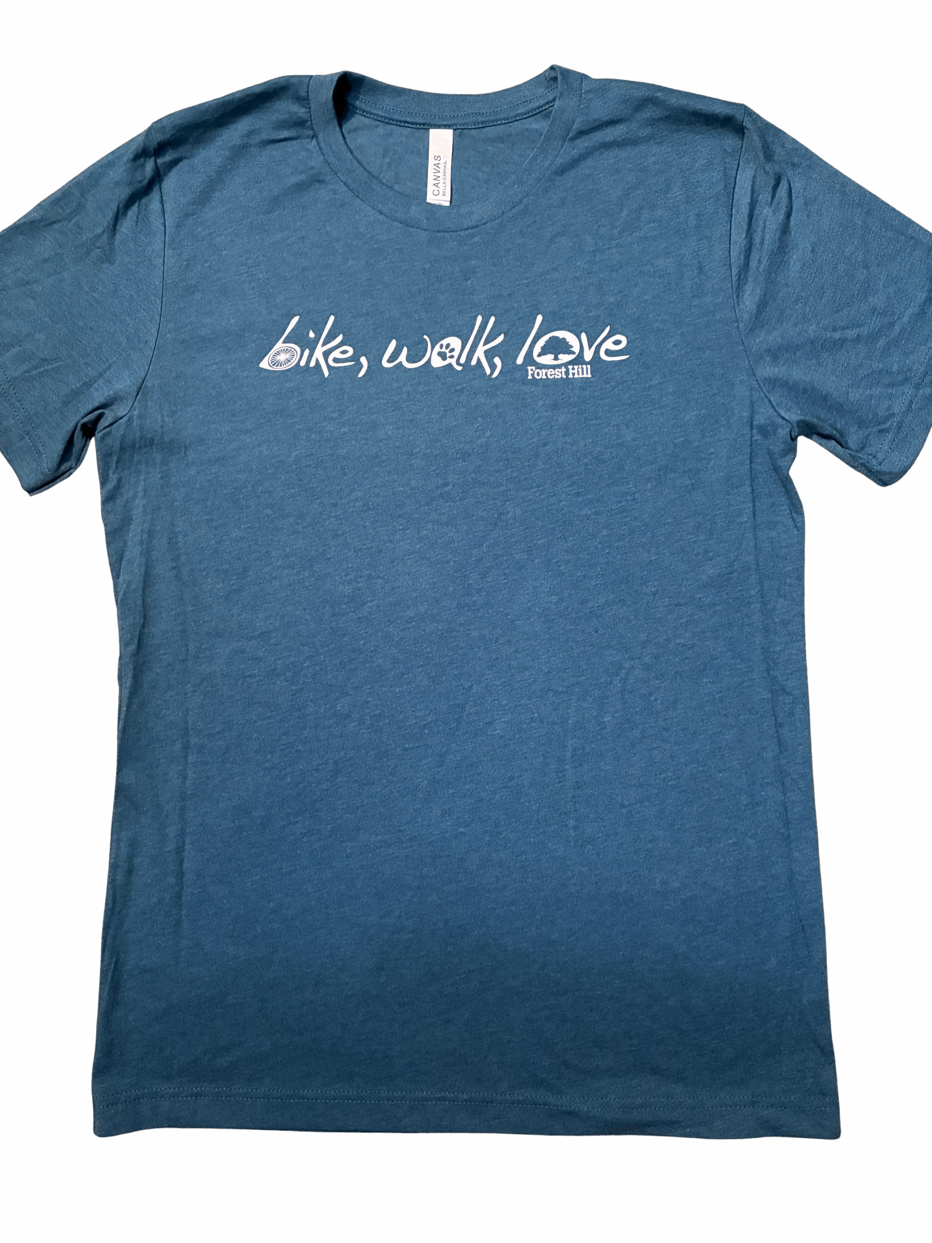 T-shirt Bike Walk Love - Blue.png