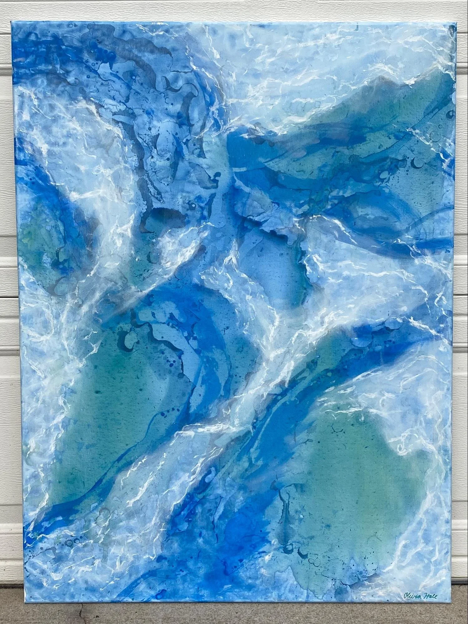 Seas of Serenity | 
2023 | 
Acrylic on canvas | 
30 x 40 in