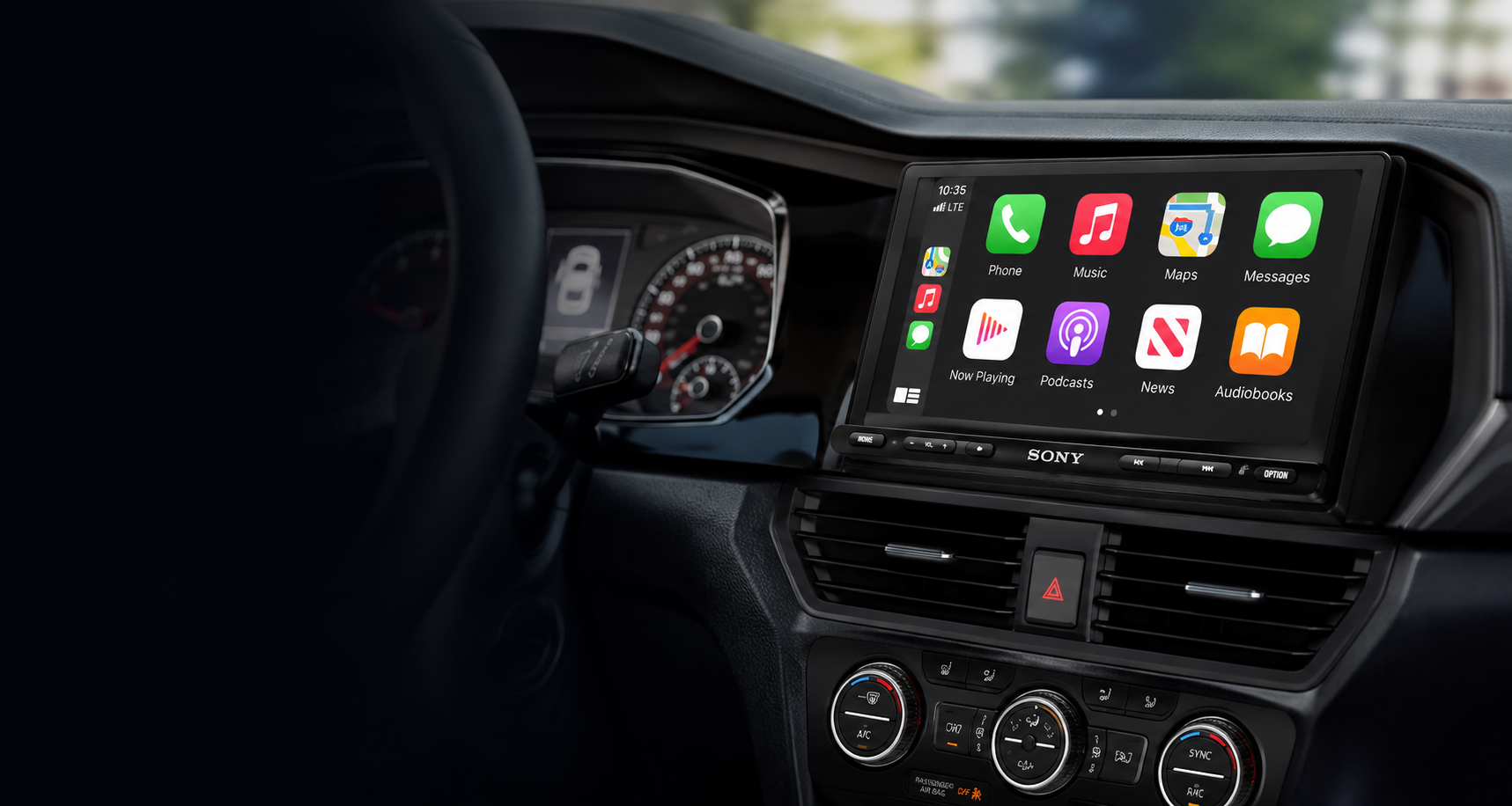Sony Apple CarPlay touchscreen radio professionally installed by Mobile 12V Solutions in Clovis, CA.