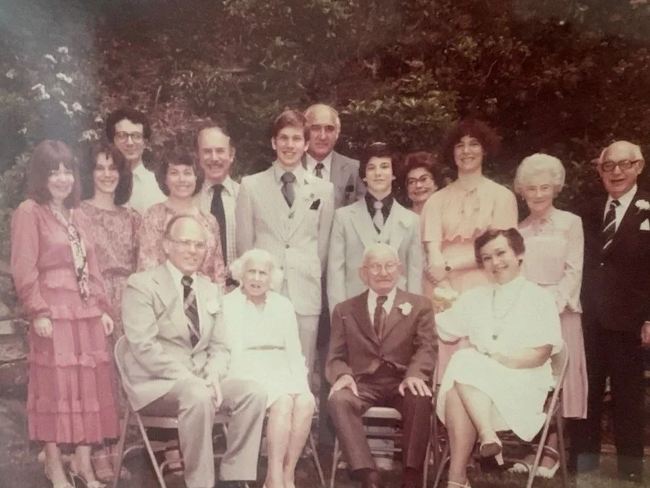 Reunion of Sam and Harry at Neil's Bar Mitzvah, 1979