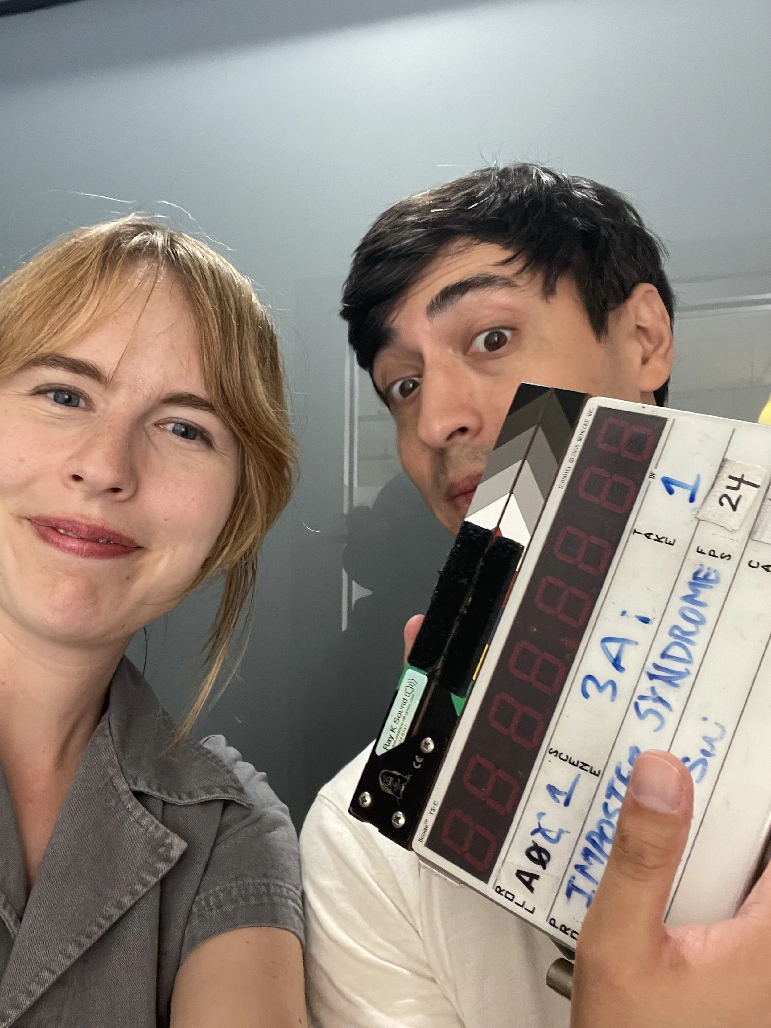 Poison Pineapple Productions founders - Hadley and Jackson Sui on set.