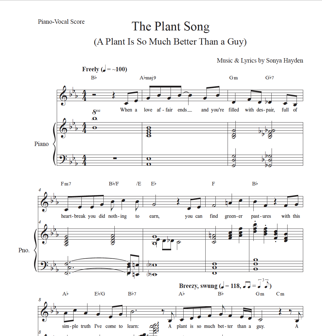 The Plant Song (A Plant Is So Much Better Than a Guy) - Mezzo solo