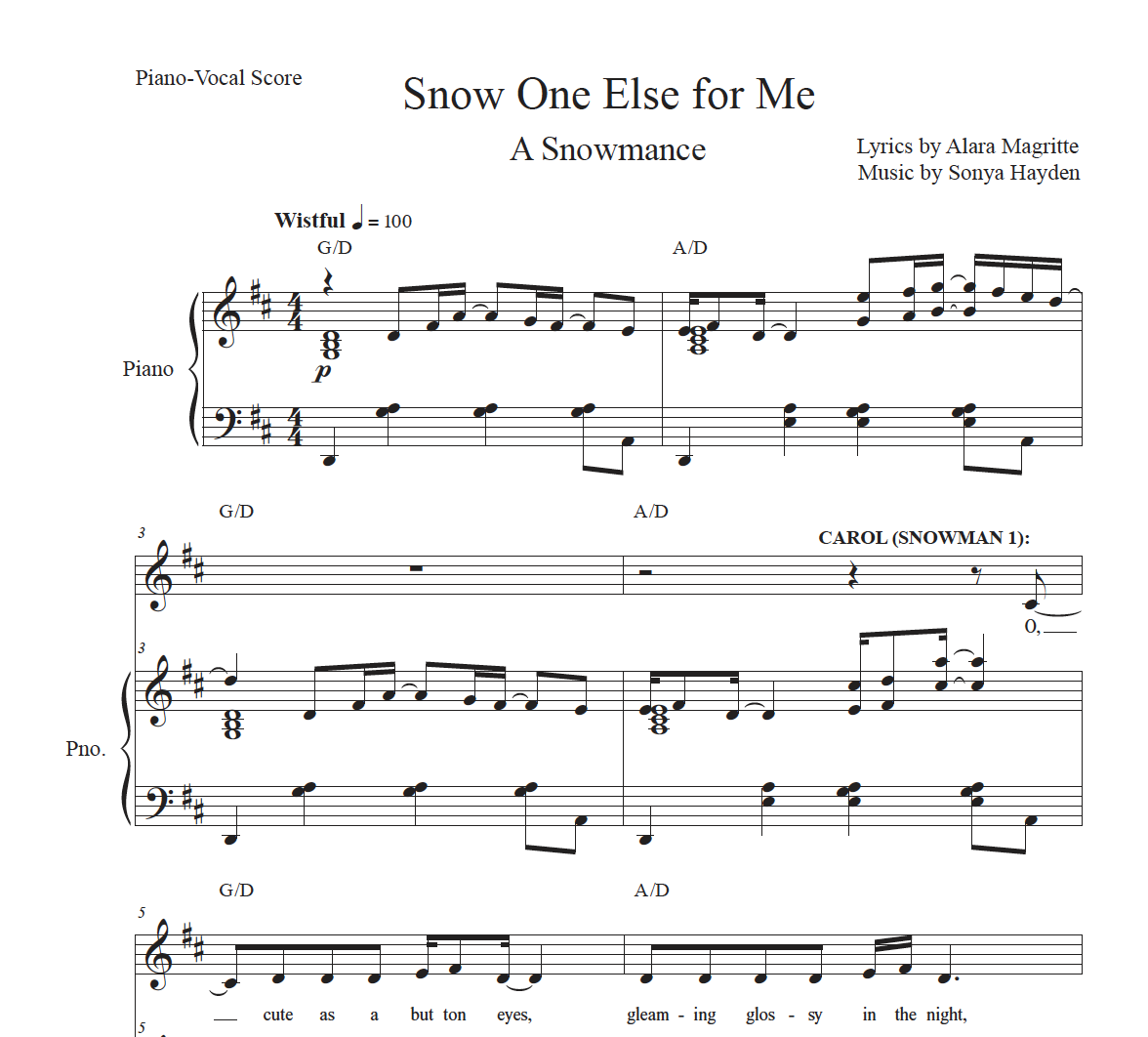 Snow One Else for Me - Duet, 2 Mezzos
